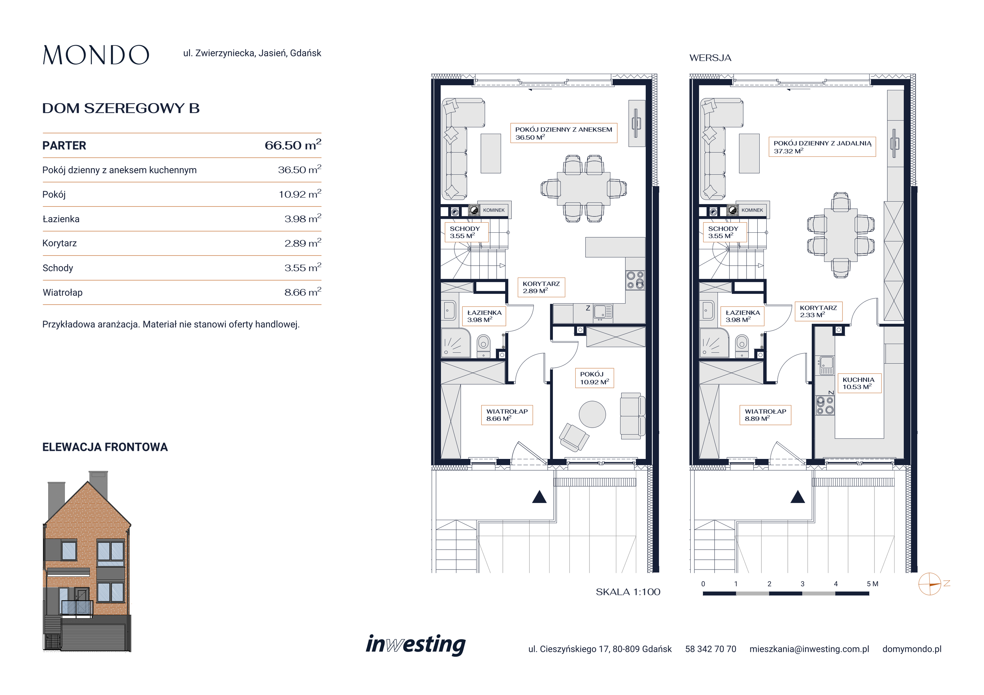 Dom 195,26 m², oferta nr B, Osiedle Mondo, Gdańsk, Jasień, ul. Zwierzyniecka-idx