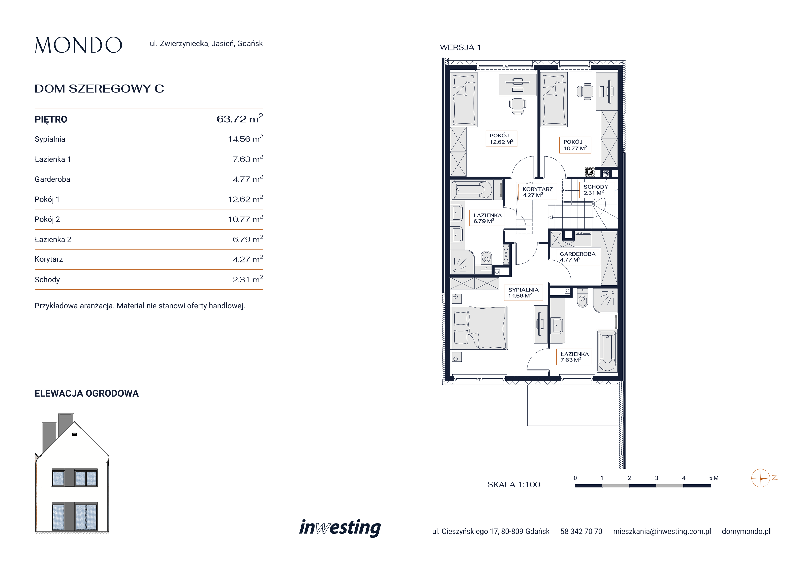 Dom 195,01 m², oferta nr C, Osiedle Mondo, Gdańsk, Jasień, ul. Zwierzyniecka-idx