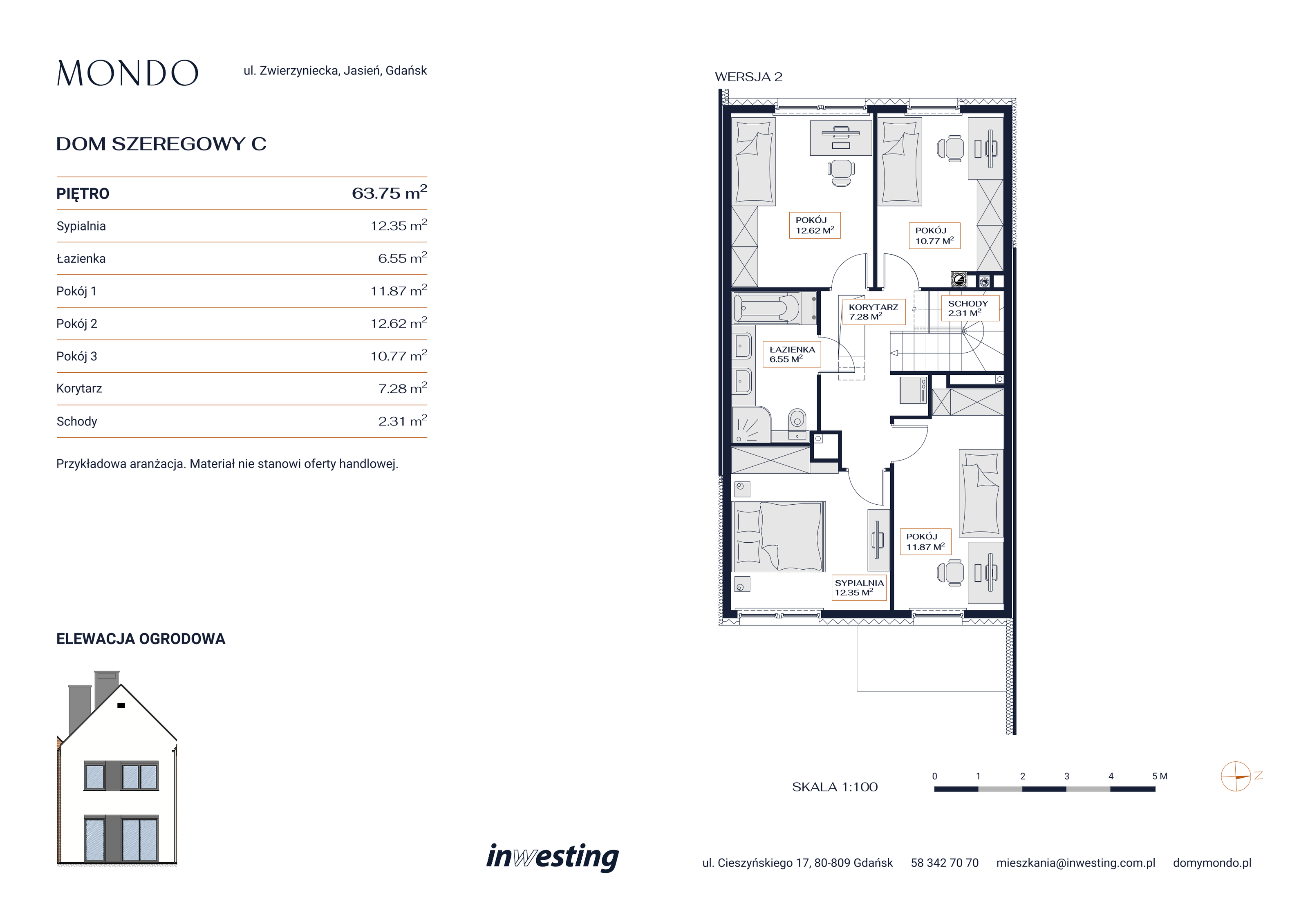 Dom 195,01 m², oferta nr C, Osiedle Mondo, Gdańsk, Jasień, ul. Zwierzyniecka-idx