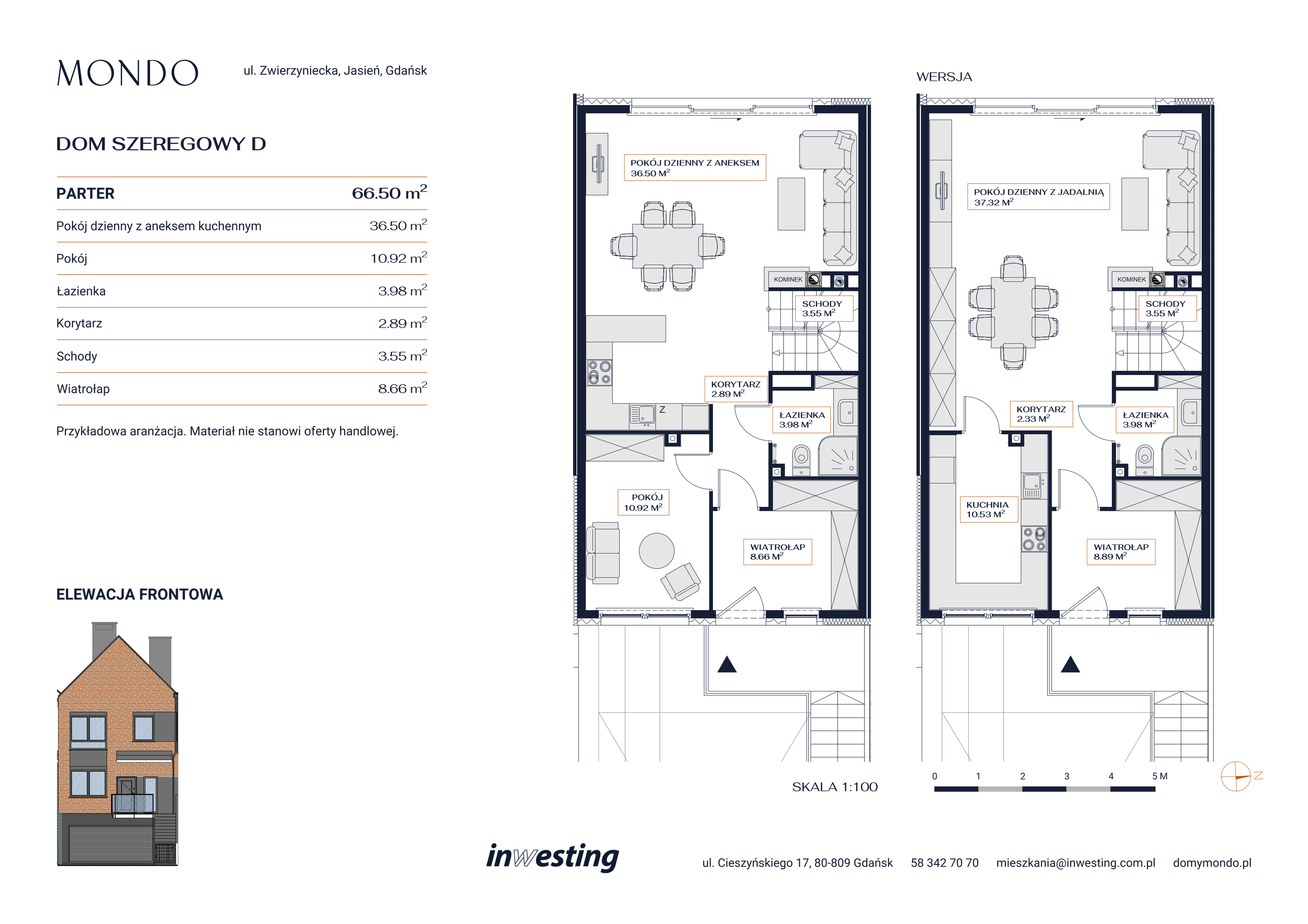 Dom 195,26 m², oferta nr D, Osiedle Mondo, Gdańsk, Jasień, ul. Zwierzyniecka-idx