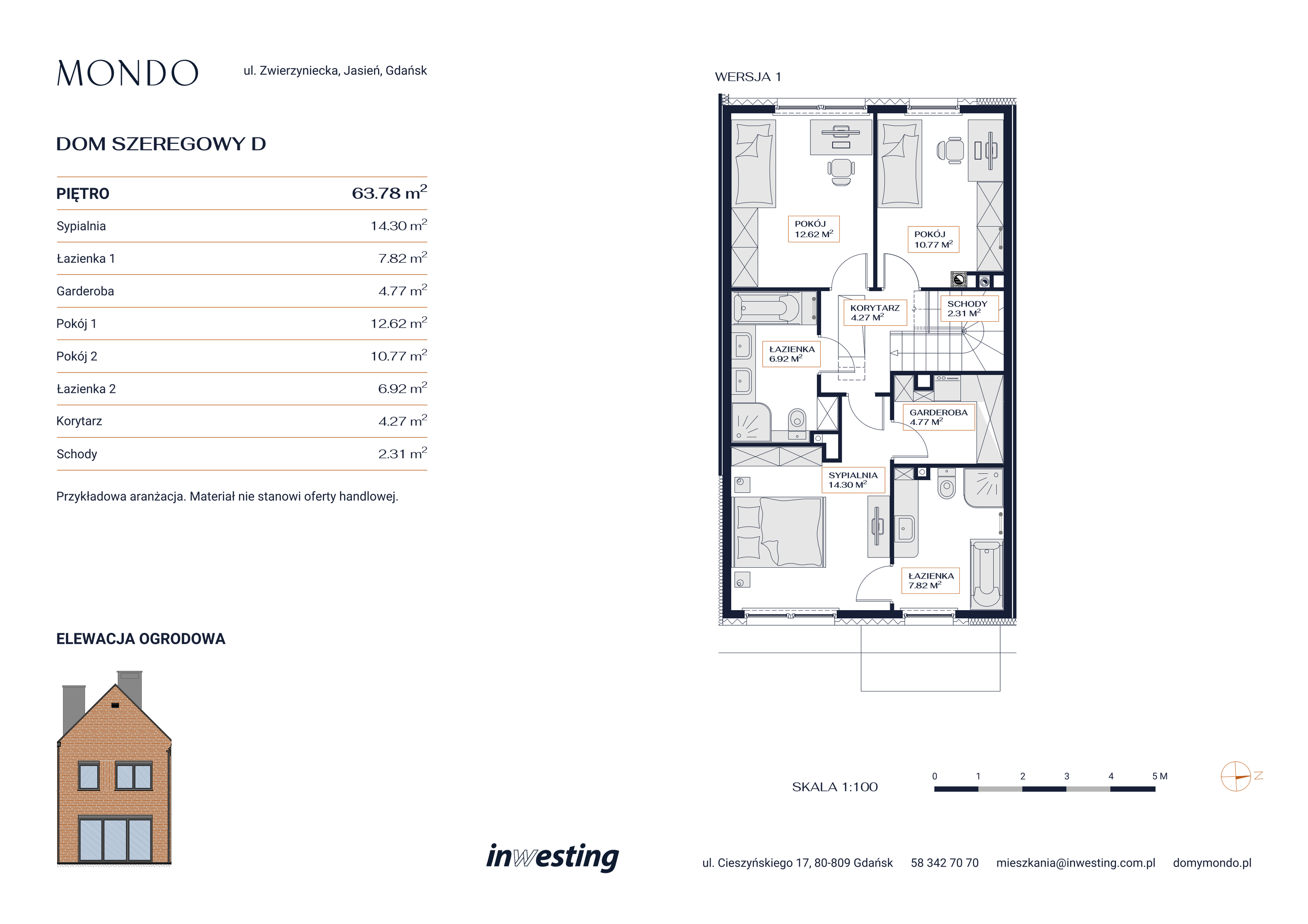 Dom 195,26 m², oferta nr D, Osiedle Mondo, Gdańsk, Jasień, ul. Zwierzyniecka-idx