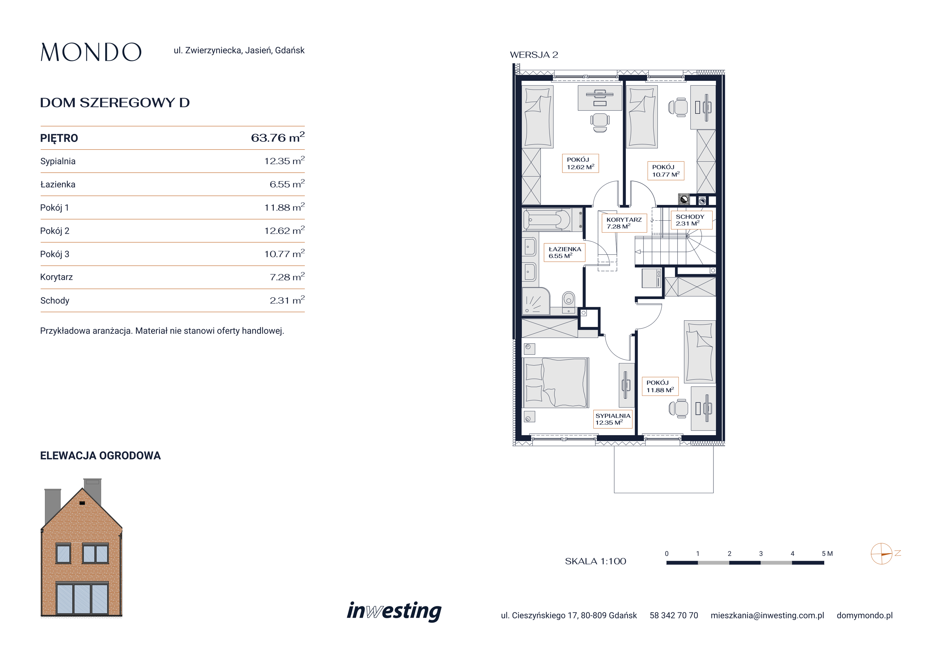 Dom 195,26 m², oferta nr D, Osiedle Mondo, Gdańsk, Jasień, ul. Zwierzyniecka-idx