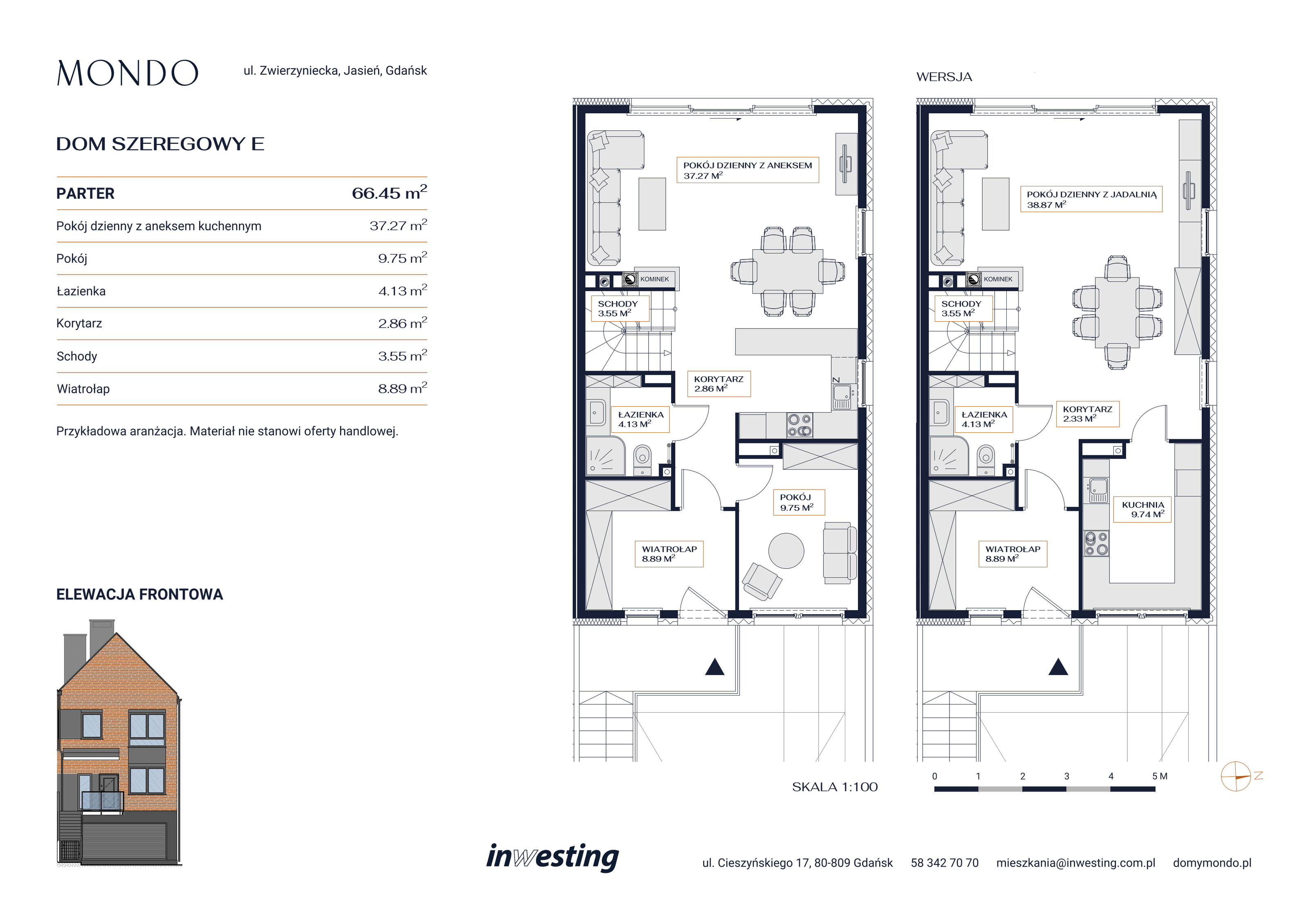 Dom 195,07 m², oferta nr E, Osiedle Mondo, Gdańsk, Jasień, ul. Zwierzyniecka-idx