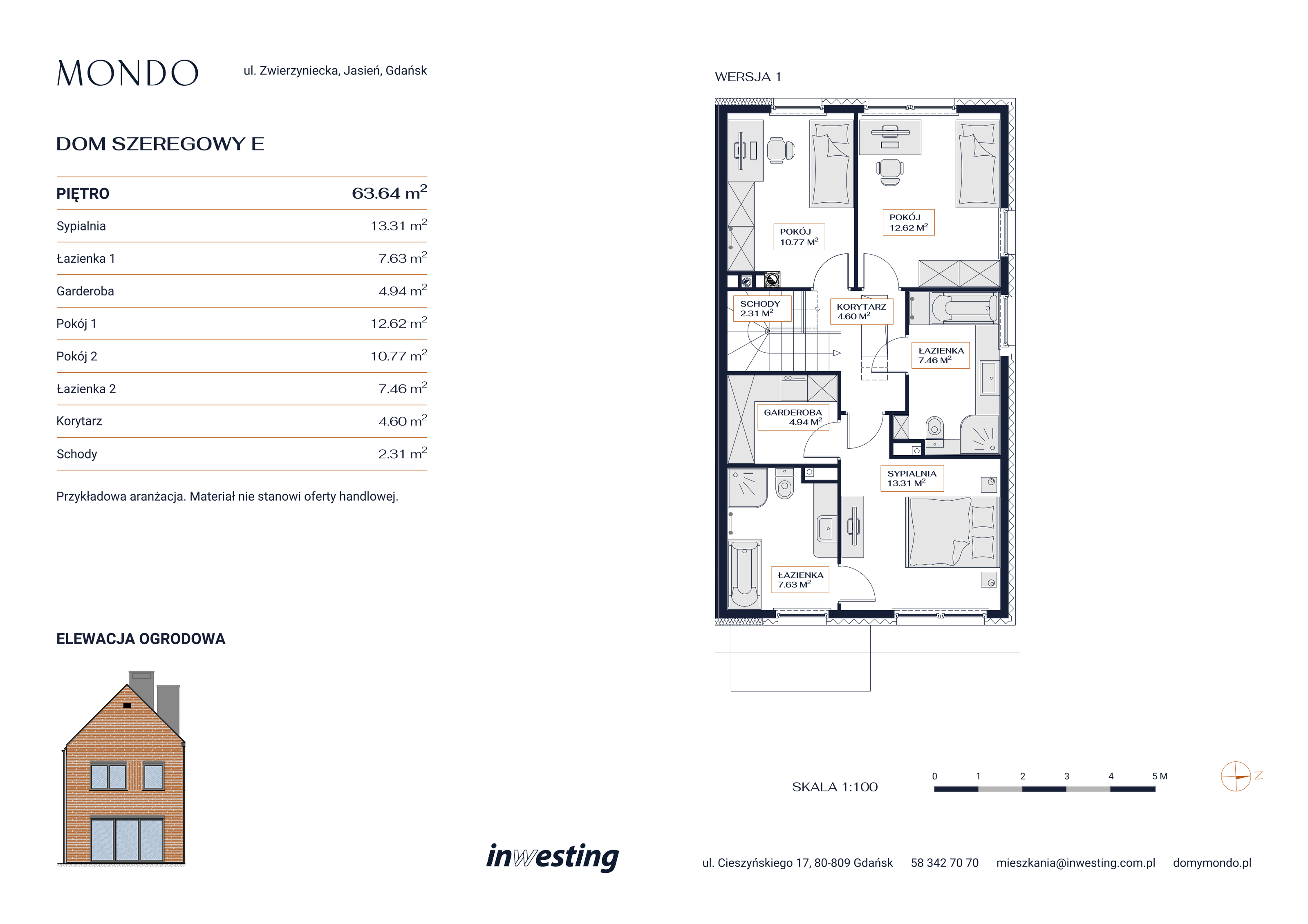 Dom 195,07 m², oferta nr E, Osiedle Mondo, Gdańsk, Jasień, ul. Zwierzyniecka-idx