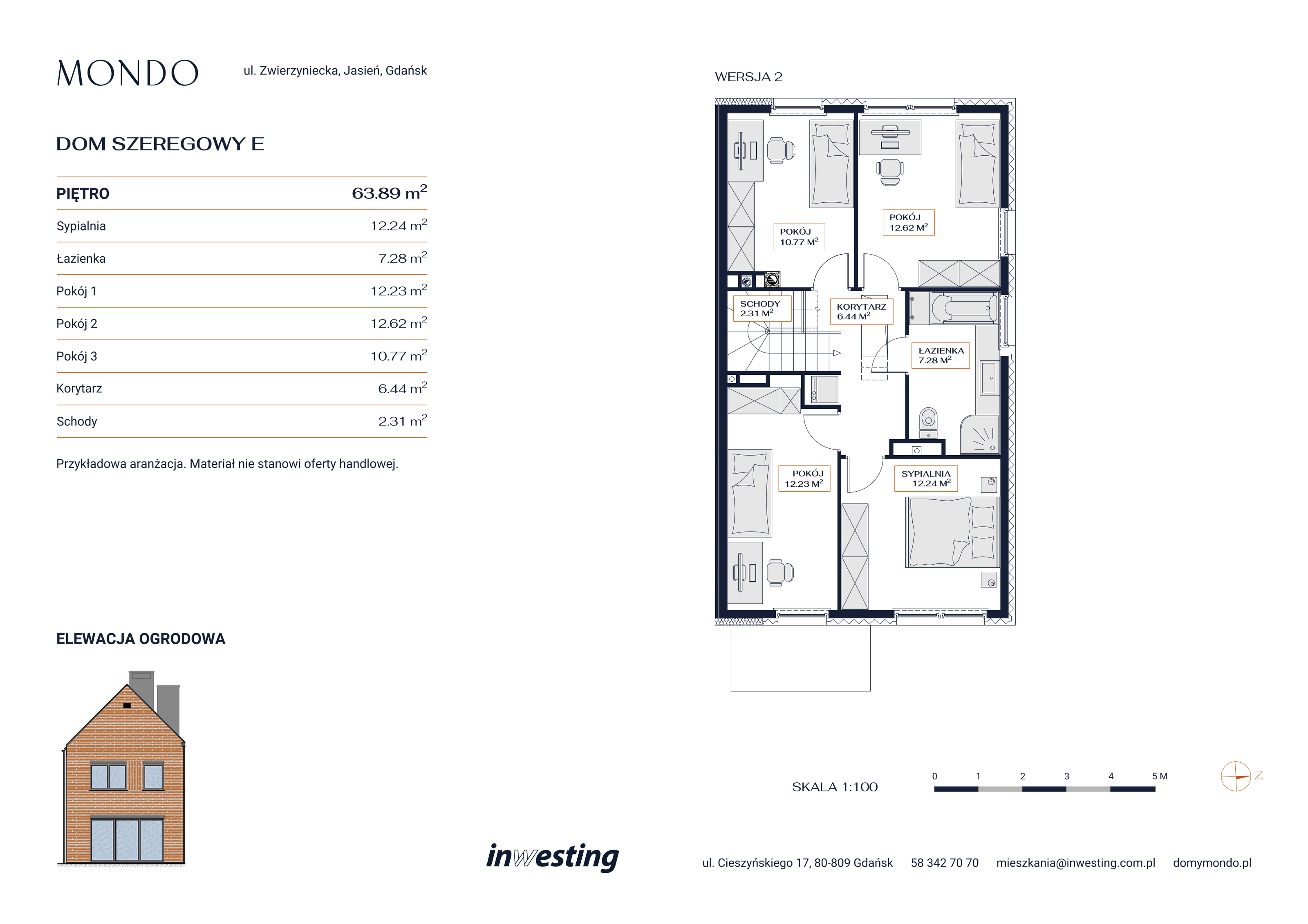 Dom 195,07 m², oferta nr E, Osiedle Mondo, Gdańsk, Jasień, ul. Zwierzyniecka-idx