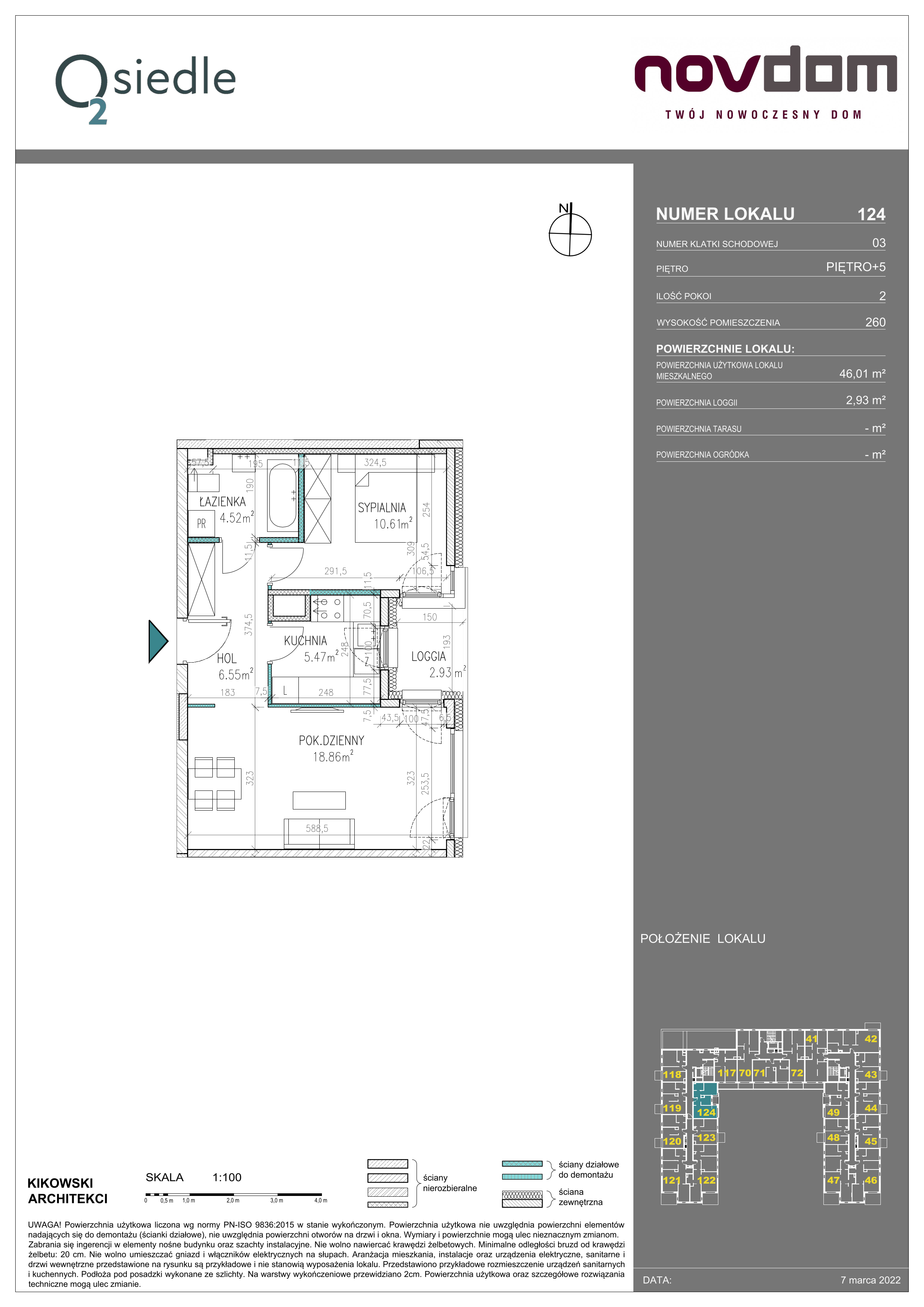 Apartament 46,01 m², piętro 5, oferta nr B/124, Osiedle O2, Płońsk, ul. Klonowa-idx