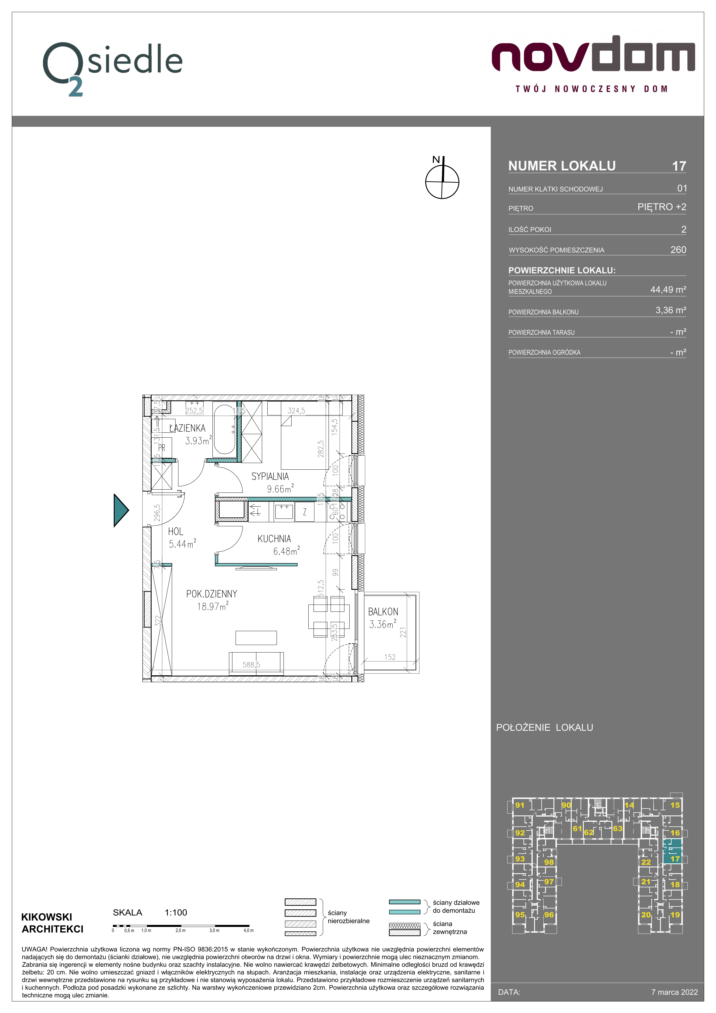 Apartament 44,49 m², piętro 2, oferta nr B/17, Osiedle O2, Płońsk, ul. Klonowa-idx