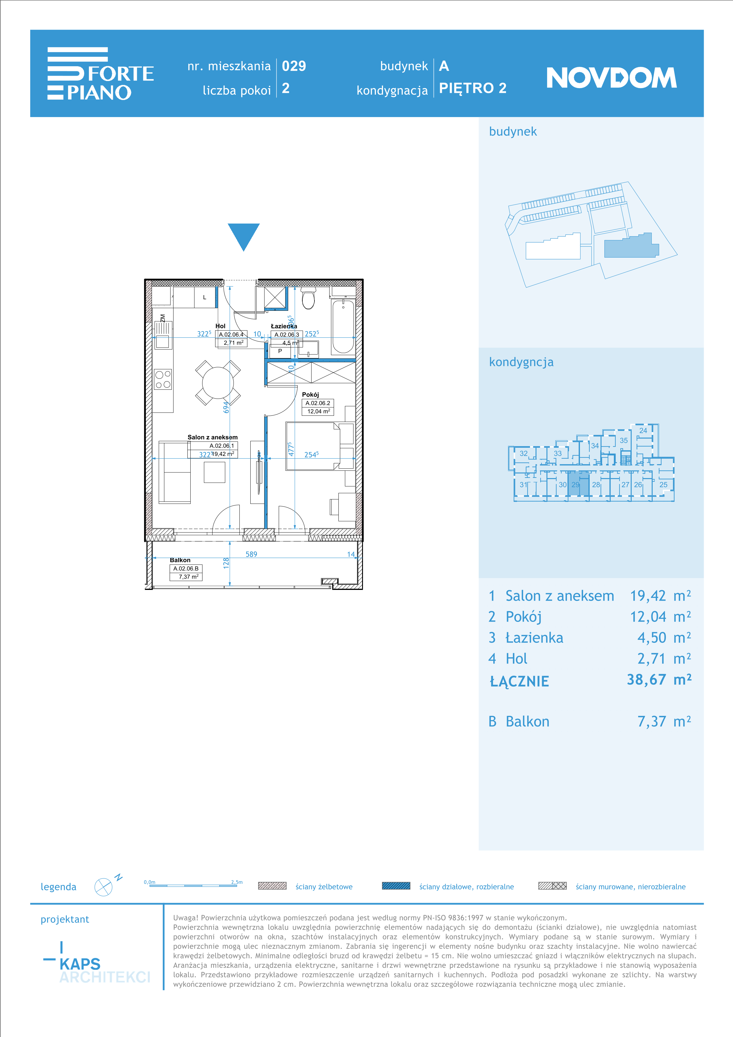 Apartament 38,67 m², piętro 2, oferta nr A/29, Forte Piano, Ostrołęka, ul. Ostrołęckich Harcerzy-idx