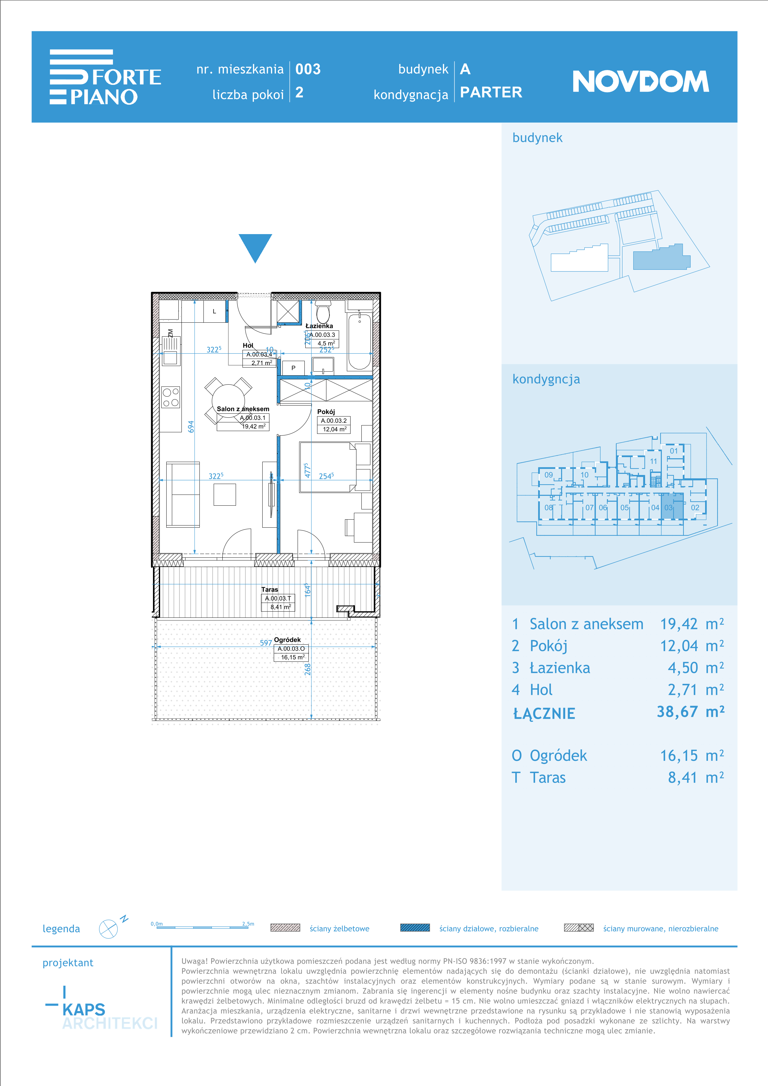 Apartament 38,67 m², parter, oferta nr A/3, Forte Piano, Ostrołęka, ul. Ostrołęckich Harcerzy-idx