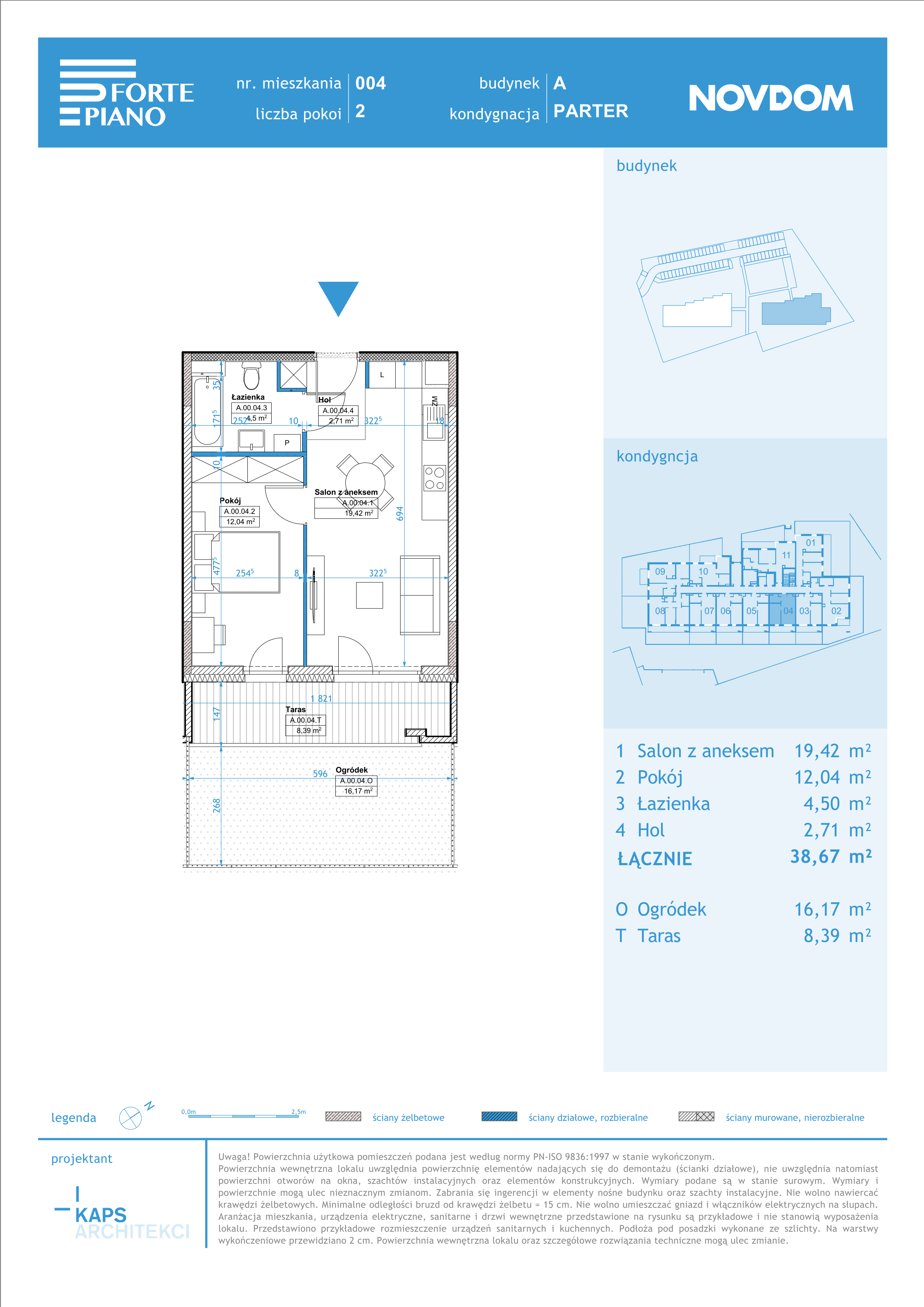 Apartament 38,67 m², parter, oferta nr A/4, Forte Piano, Ostrołęka, ul. Ostrołęckich Harcerzy-idx