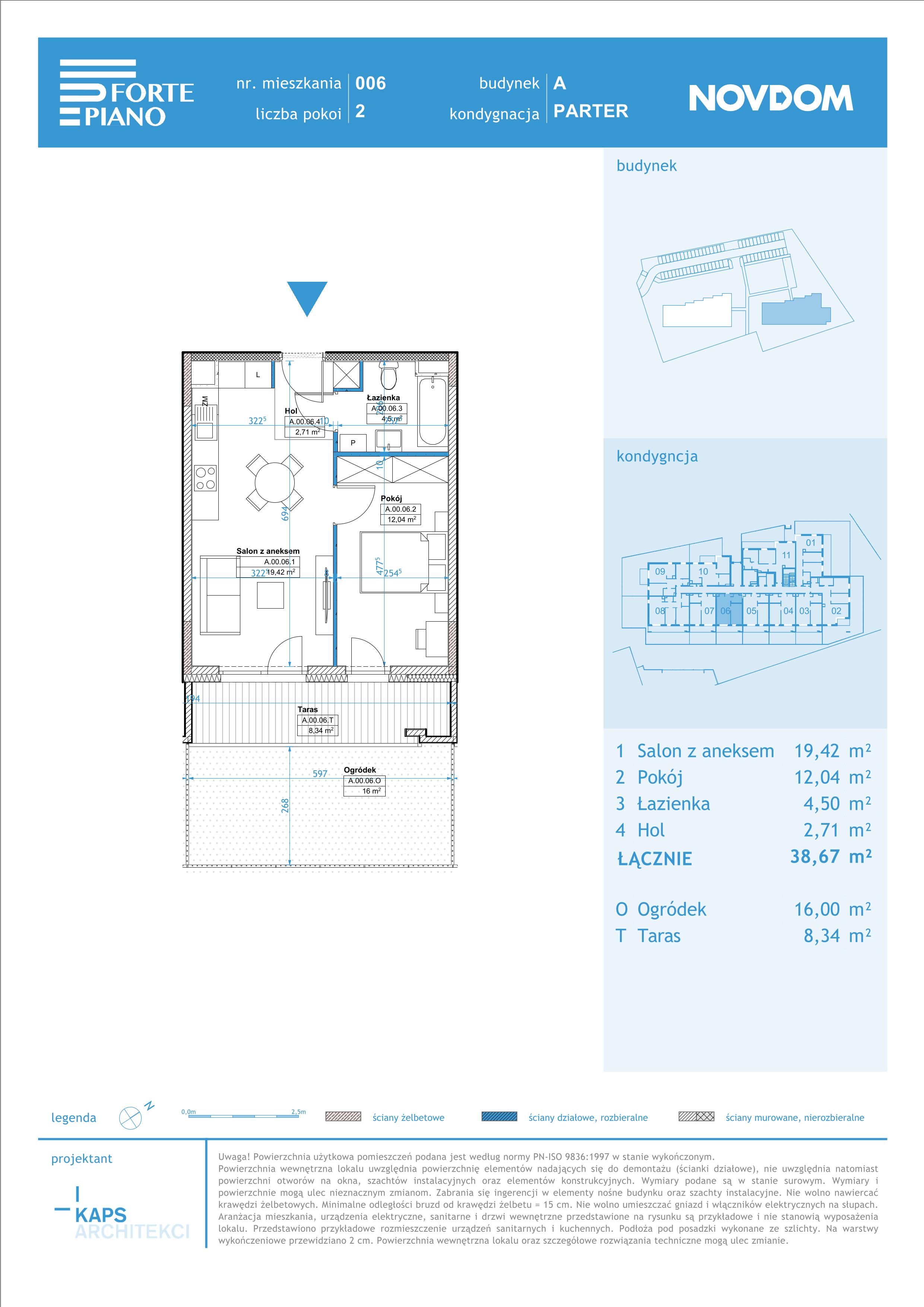 Apartament 38,67 m², parter, oferta nr A/6, Forte Piano, Ostrołęka, ul. Ostrołęckich Harcerzy-idx