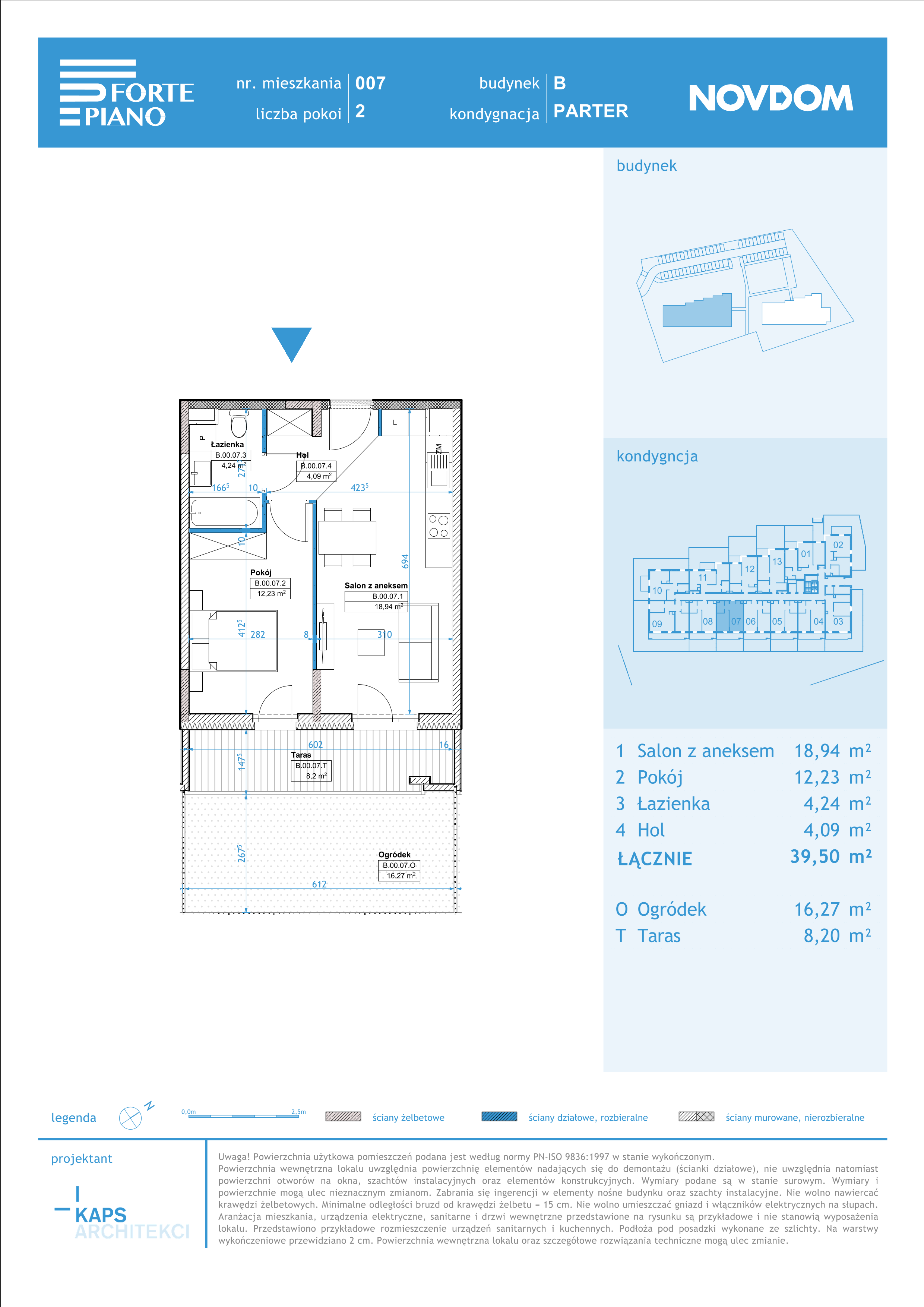 Apartament 39,50 m², parter, oferta nr B/7, Forte Piano, Ostrołęka, ul. Ostrołęckich Harcerzy-idx