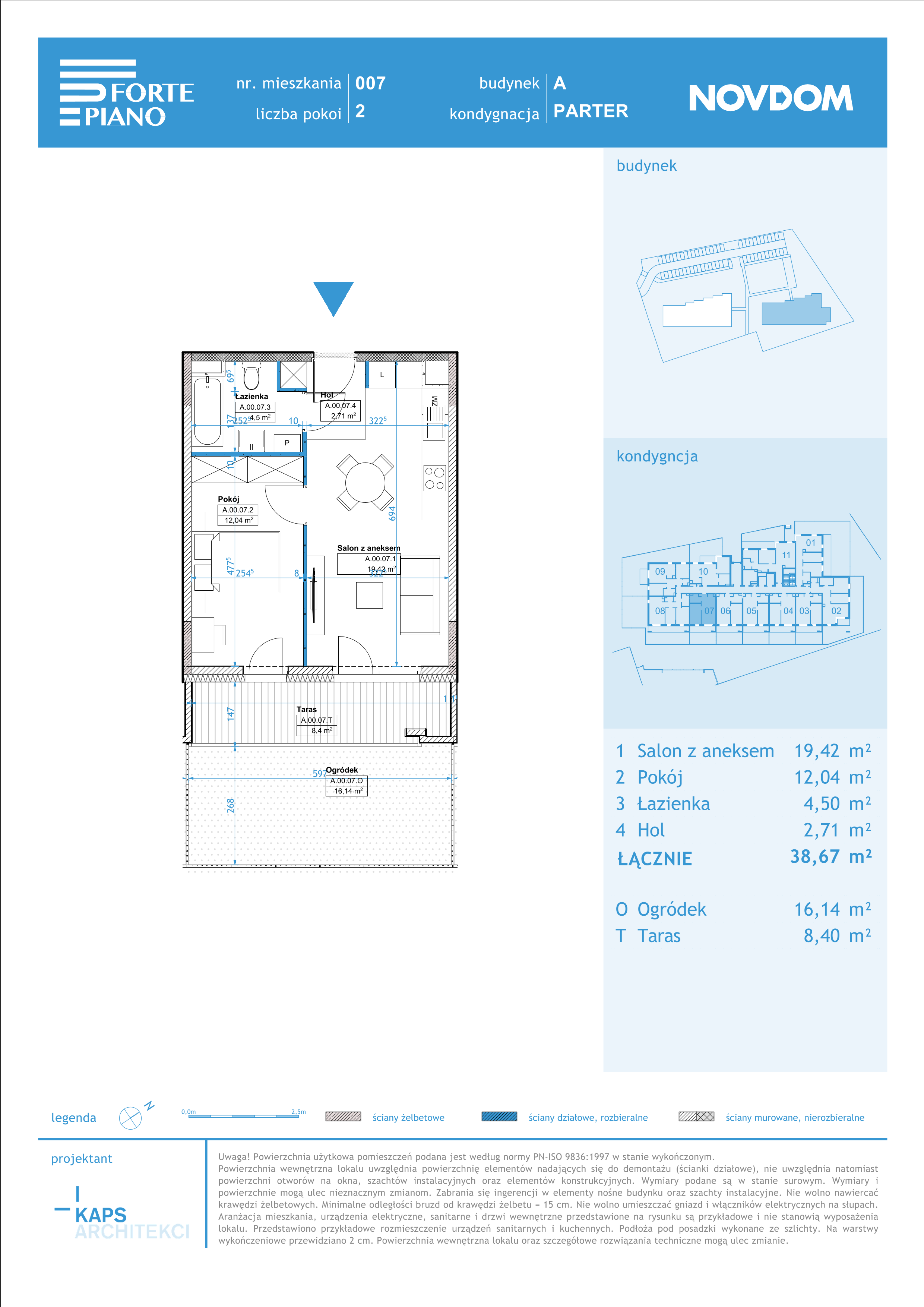 Apartament 38,67 m², parter, oferta nr A/7, Forte Piano, Ostrołęka, ul. Ostrołęckich Harcerzy-idx