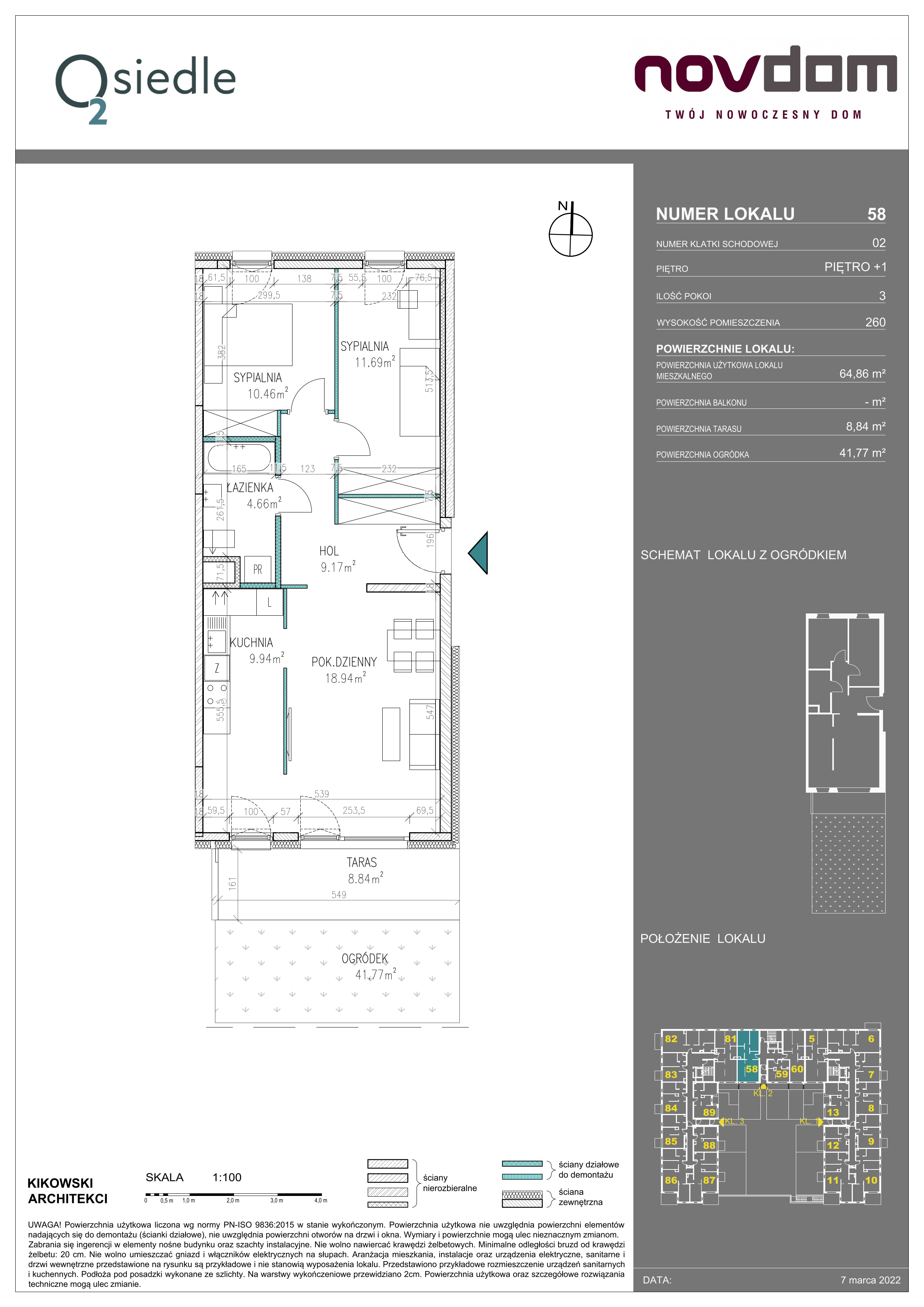 Apartament 64,86 m², piętro 1, oferta nr B/58, Osiedle O2, Płońsk, ul. Klonowa-idx