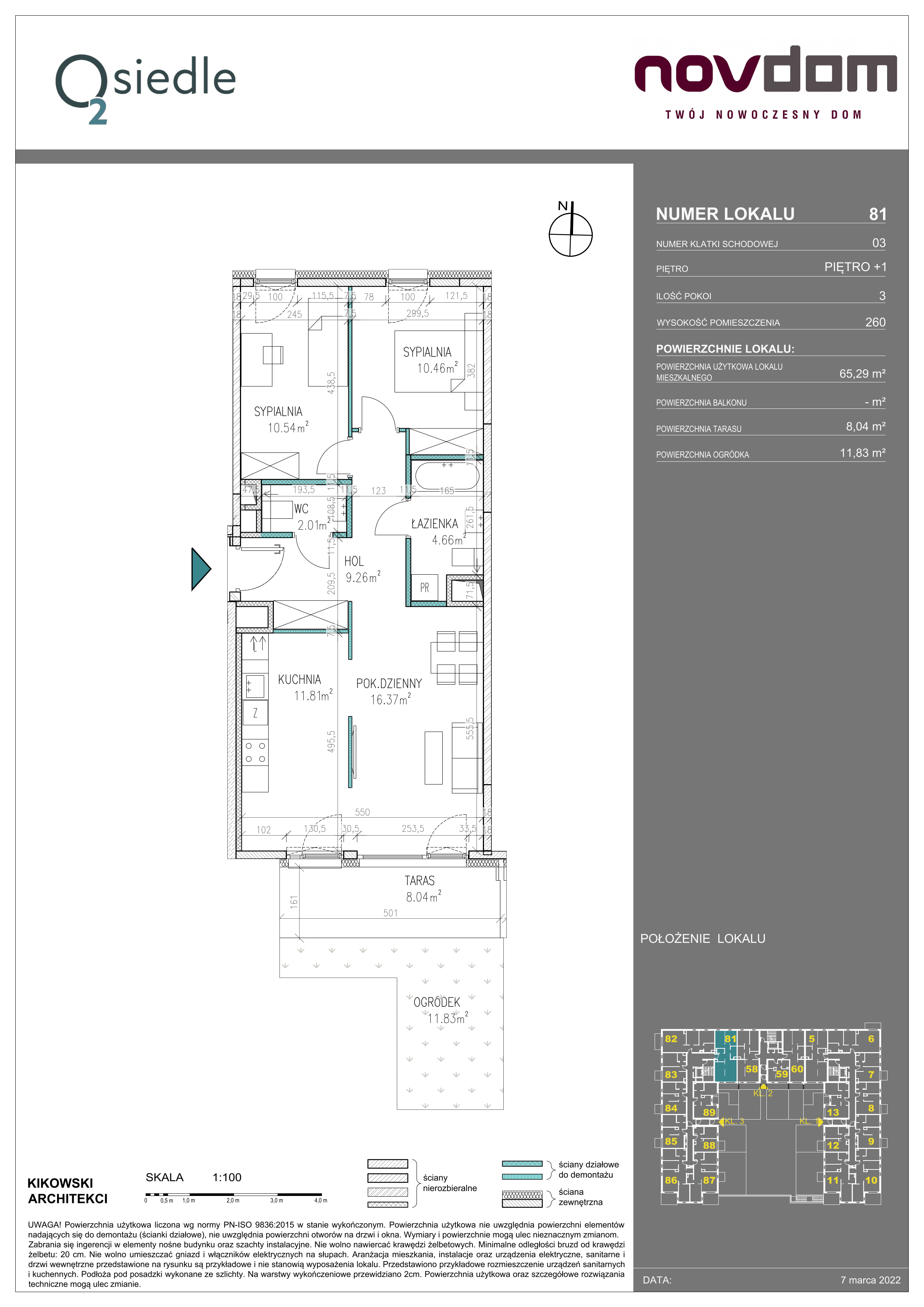 Apartament 65,29 m², piętro 1, oferta nr B/81, Osiedle O2, Płońsk, ul. Klonowa-idx