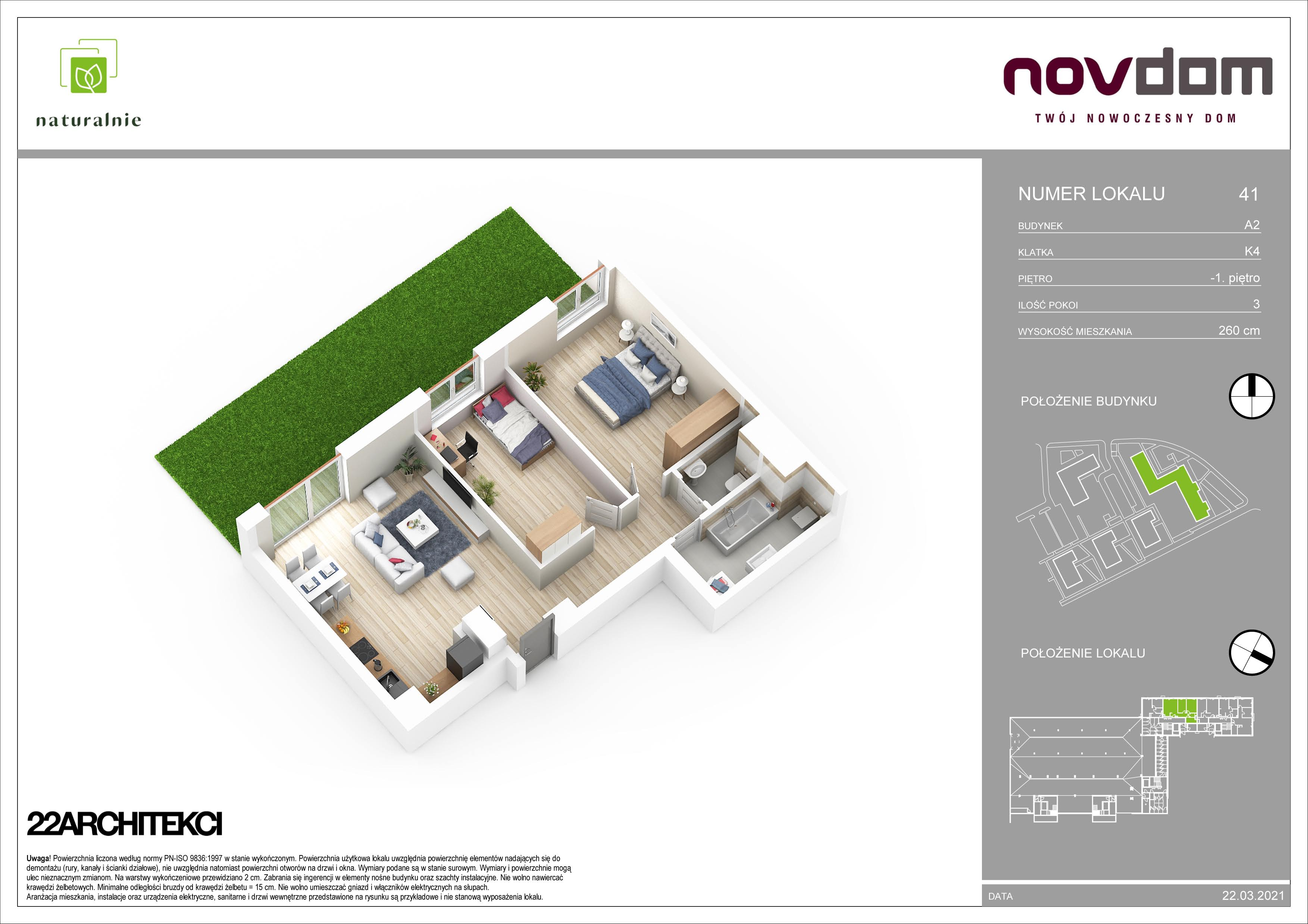 Apartament 75,42 m², parter, oferta nr A2/41, Osiedle Naturalnie, Mława, ul. Nowowiejskiego-idx