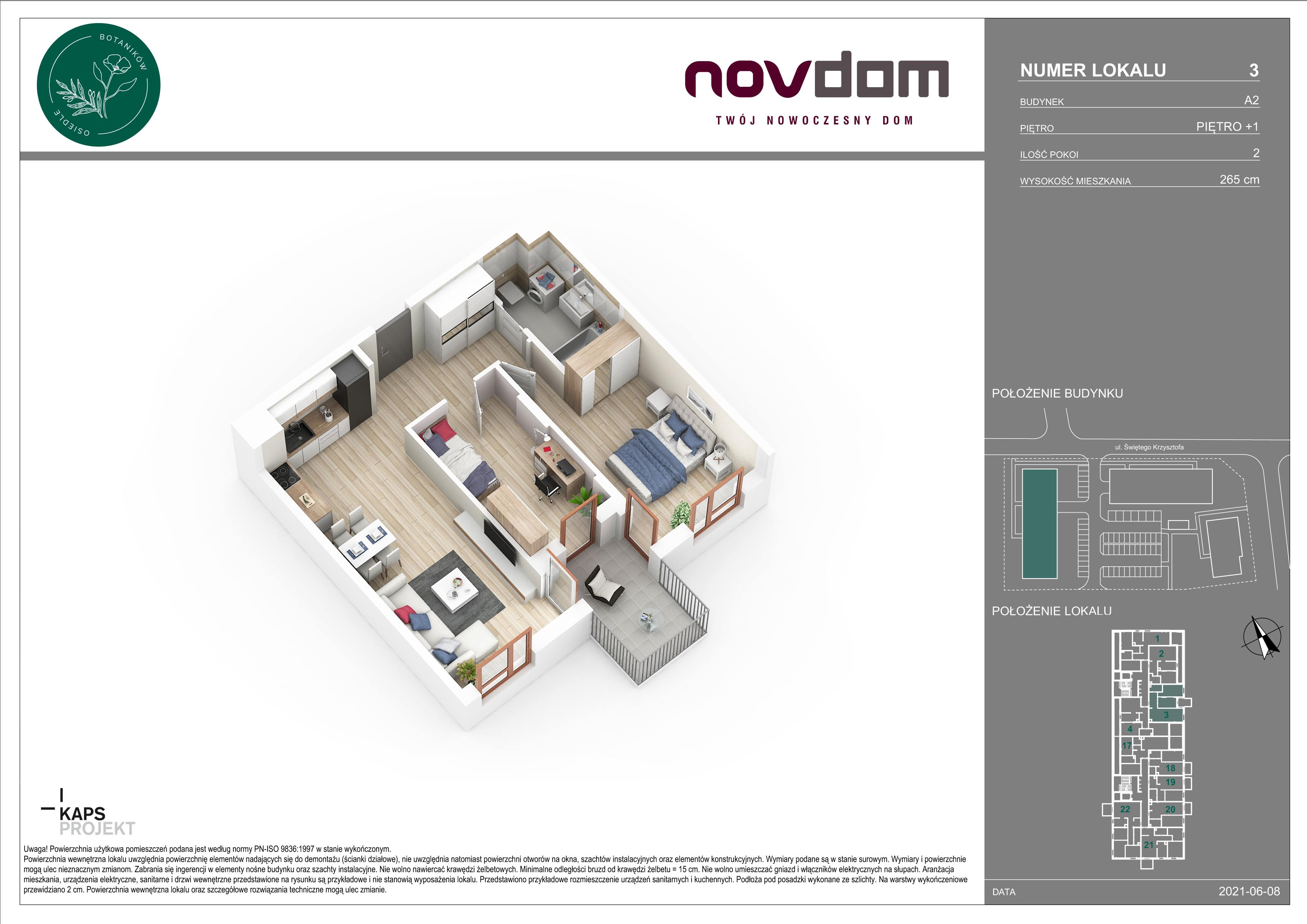 Apartament 59,84 m², piętro 1, oferta nr A/3, Osiedle Botaników, Przasnysz, ul. Św. Krzysztofa-idx