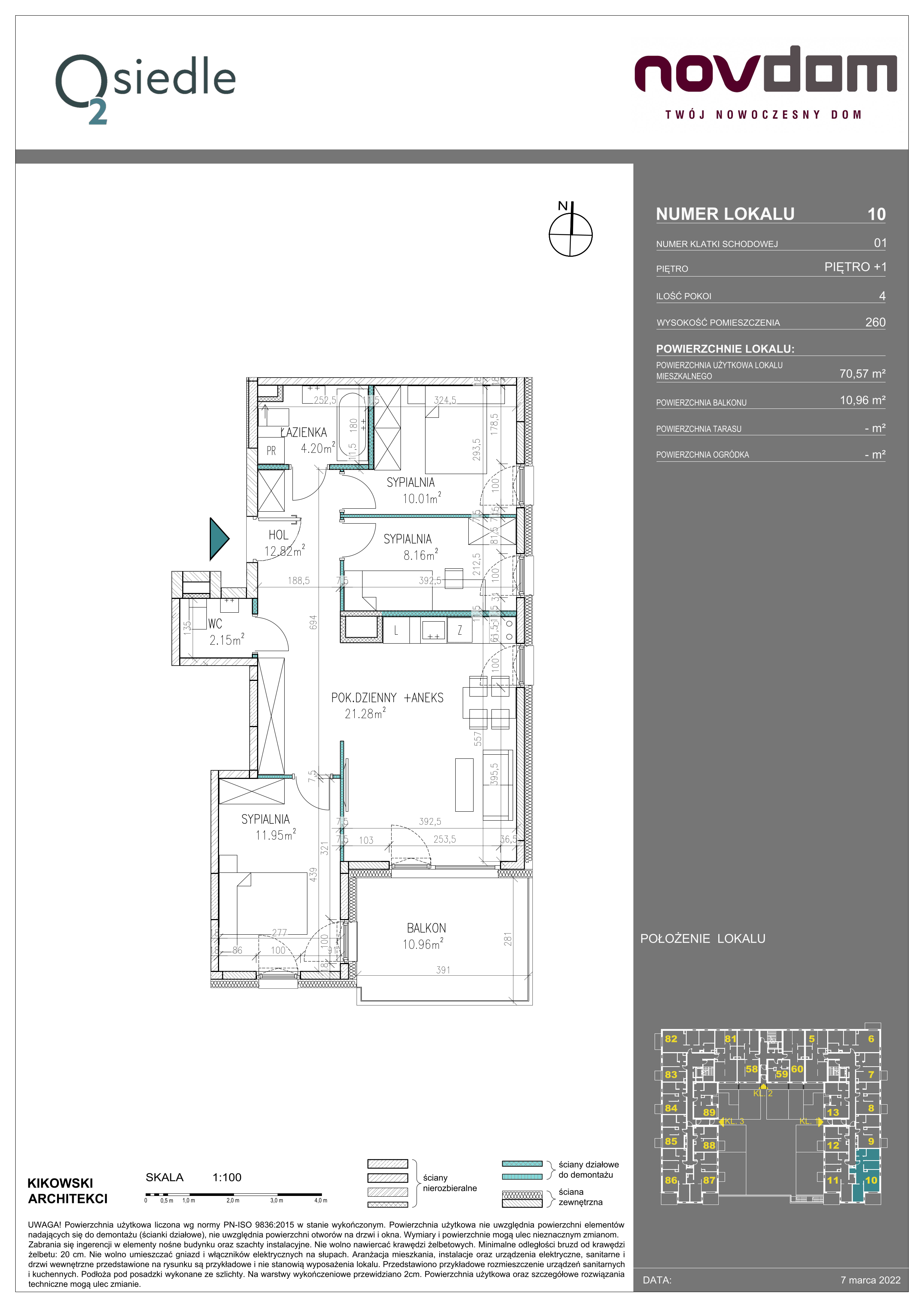 Apartament 70,57 m², piętro 1, oferta nr B/10, Osiedle O2, Płońsk, ul. Klonowa-idx