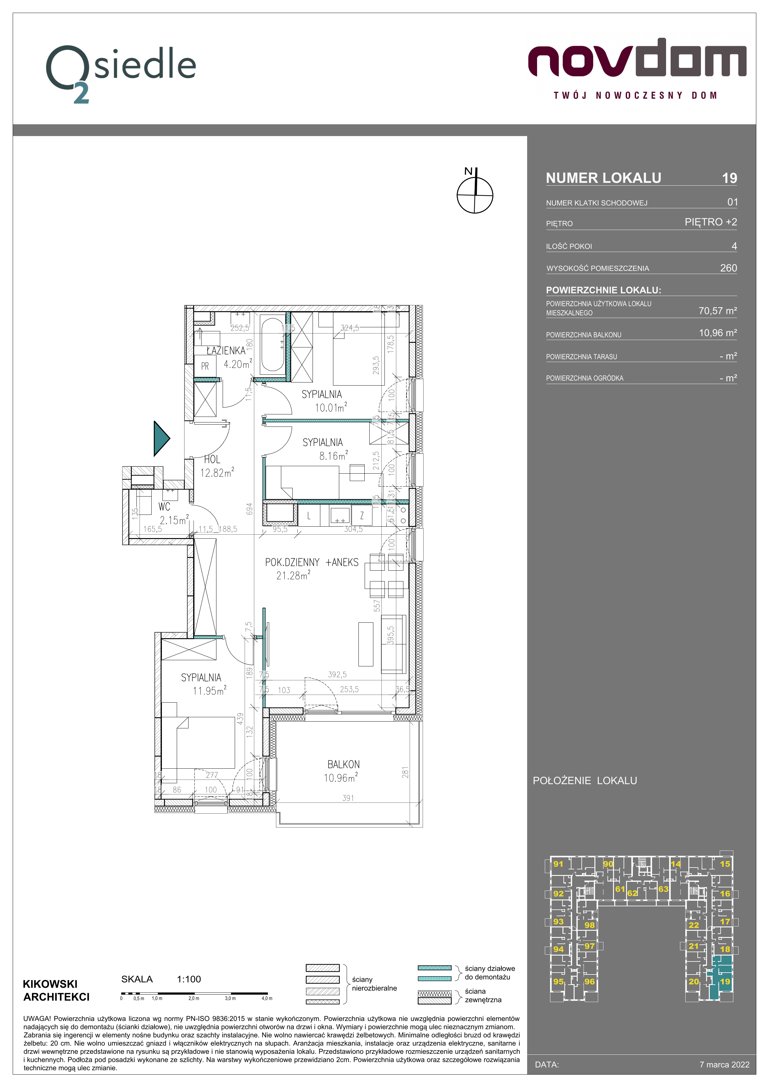 Apartament 70,57 m², piętro 2, oferta nr B/19, Osiedle O2, Płońsk, ul. Klonowa-idx