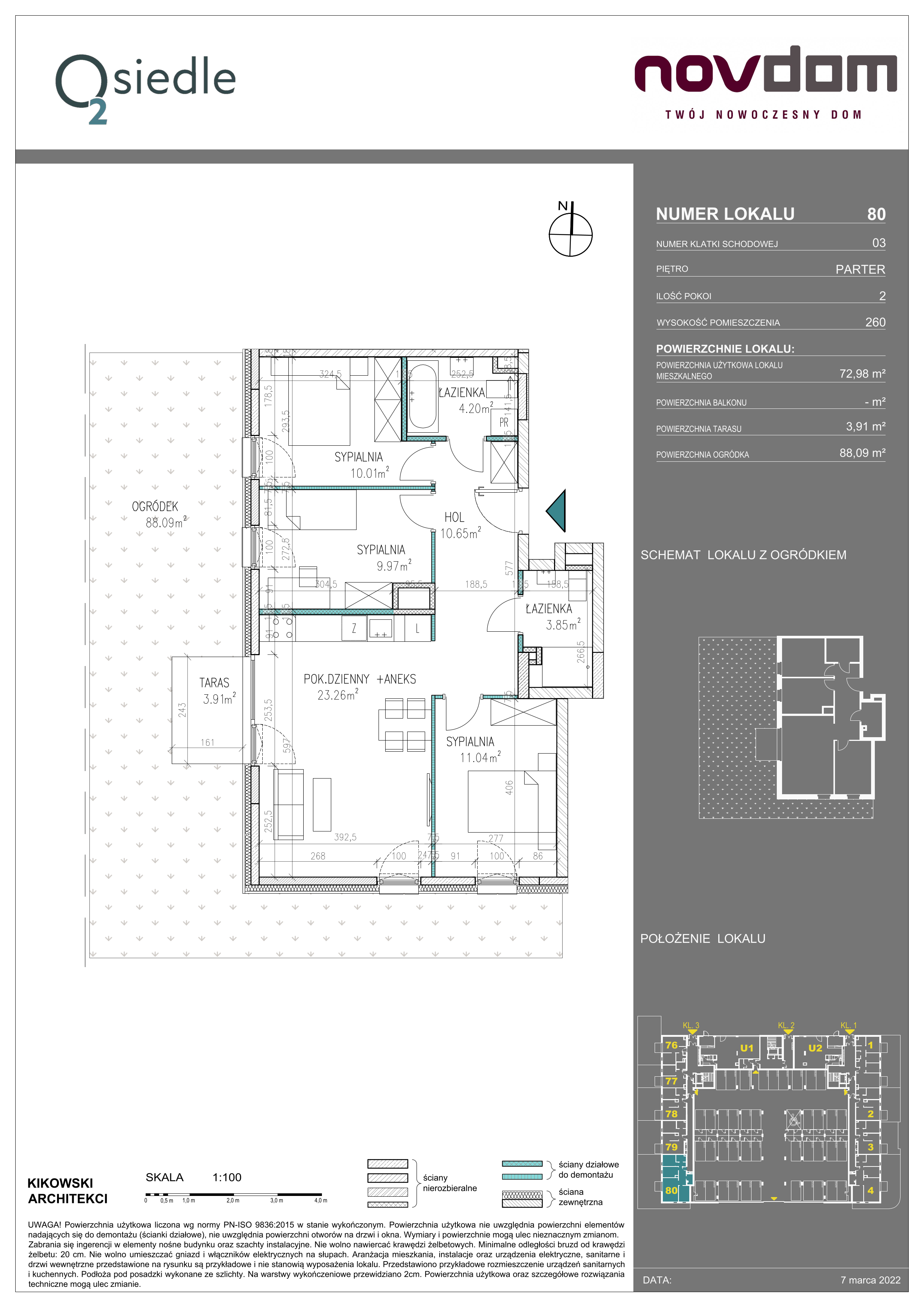 Apartament 72,98 m², parter, oferta nr B/80, Osiedle O2, Płońsk, ul. Klonowa-idx