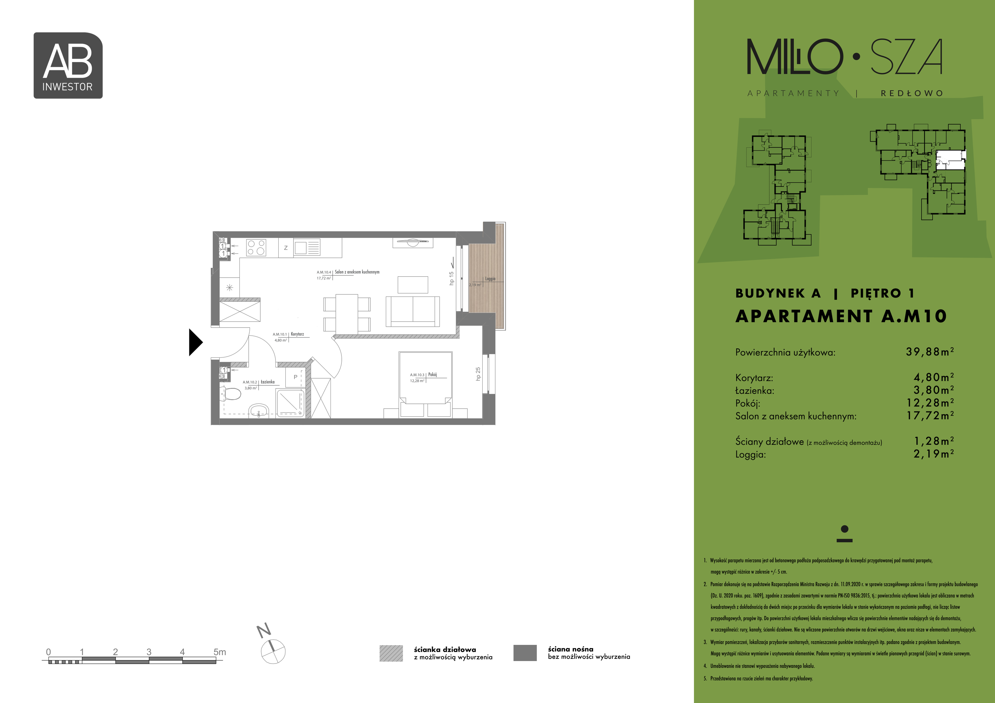 Mieszkanie 39,88 m², piętro 1, oferta nr A10, MiłoSza, Gdynia, Redłowo, ul. Czesława Miłosza-idx