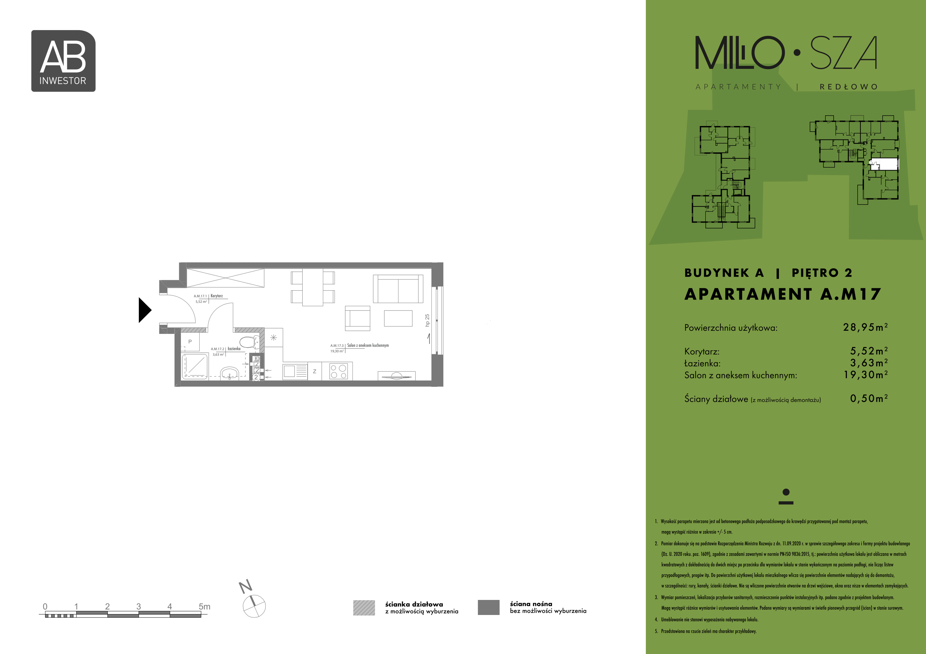 Apartament 28,95 m², piętro 2, oferta nr A17, MiłoSza, Gdynia, Redłowo, ul. Czesława Miłosza-idx