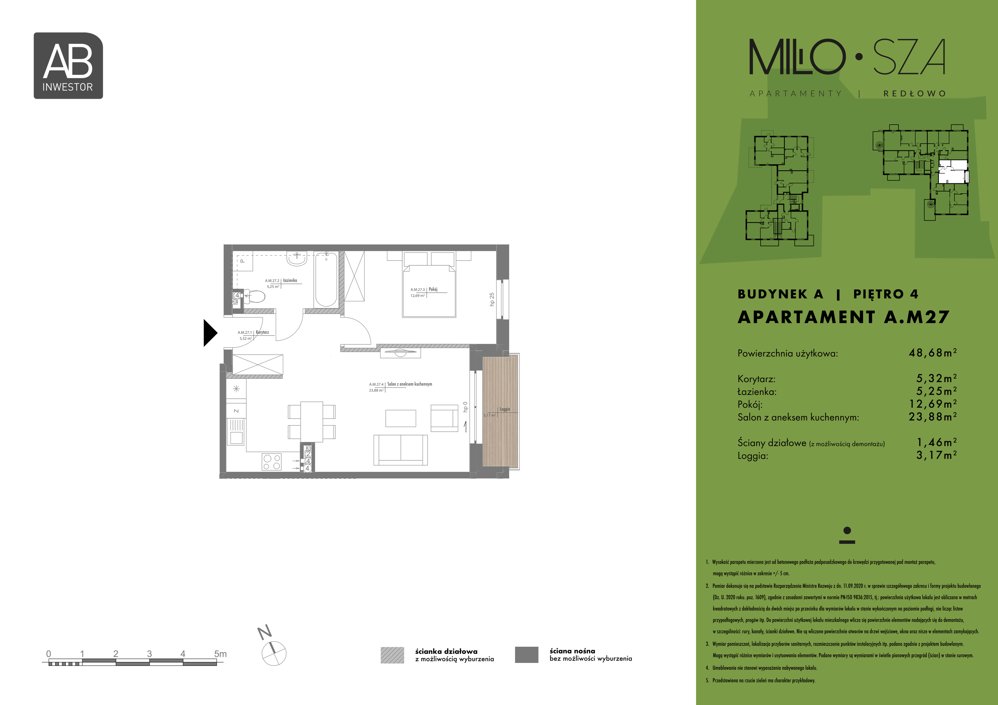 Apartament 48,68 m², piętro 4, oferta nr A27, MiłoSza, Gdynia, Redłowo, ul. Czesława Miłosza-idx