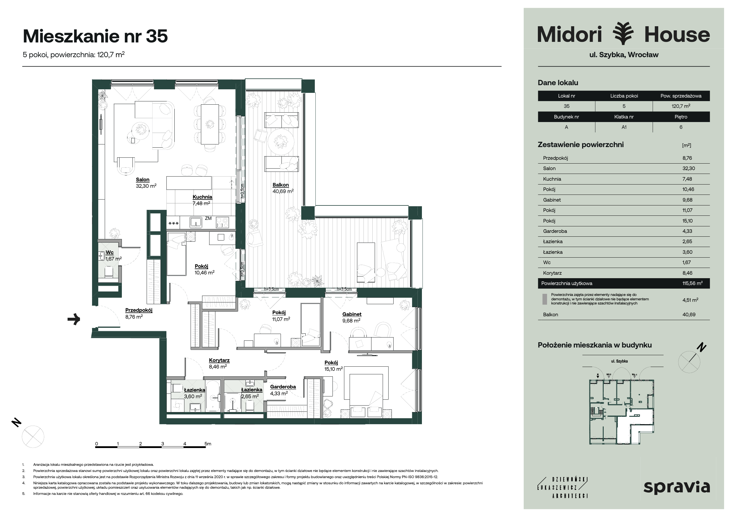 Mieszkanie 120,07 m², piętro 6, oferta nr 35, Midori House, Wrocław, Przedmieście Oławskie, ul. Szybka 9-idx