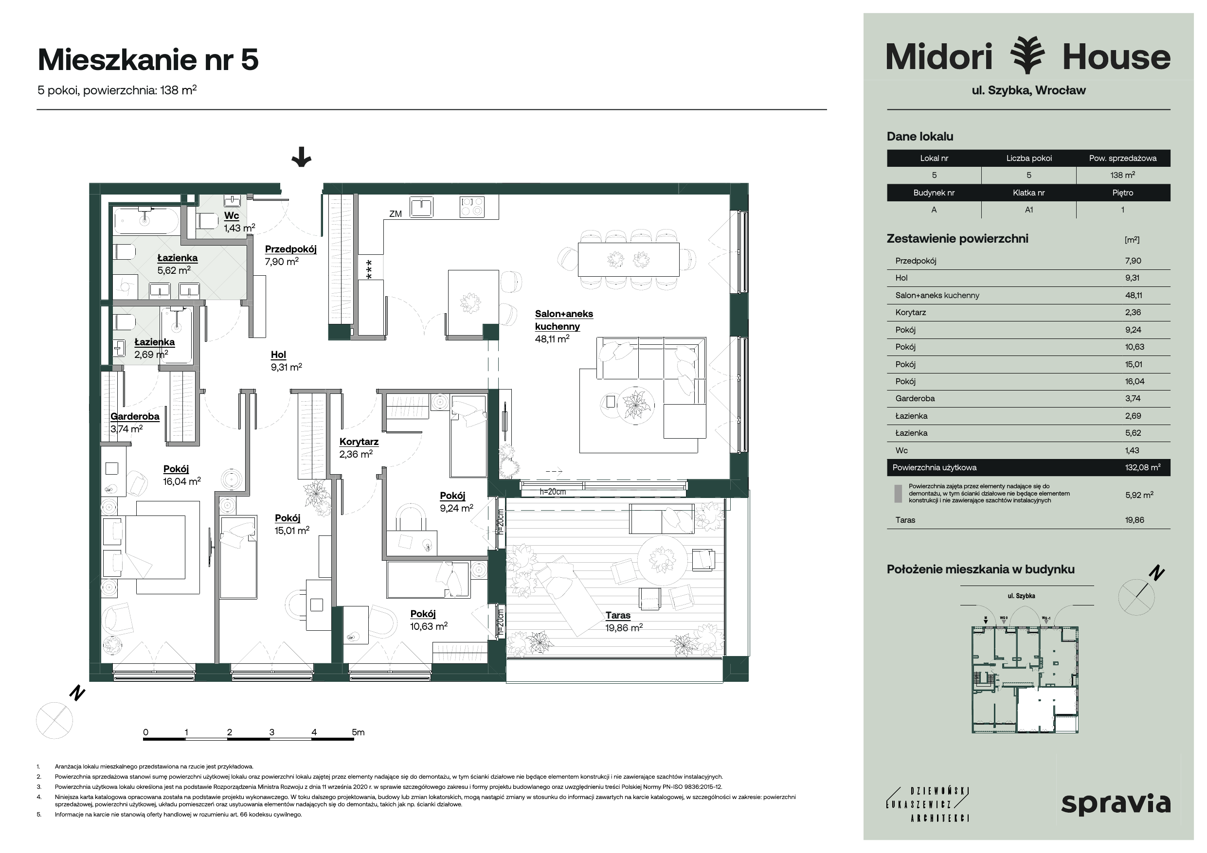 Mieszkanie 138,00 m², piętro 1, oferta nr 5, Midori House, Wrocław, Przedmieście Oławskie, ul. Szybka 9-idx