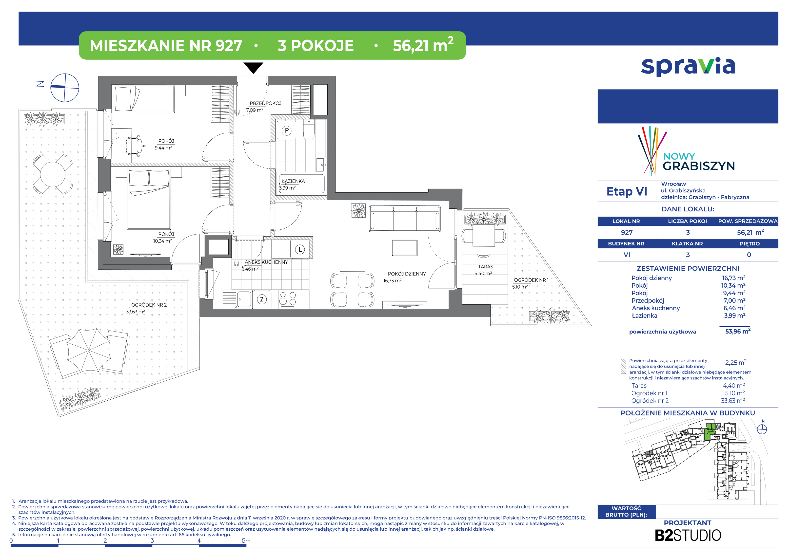 Mieszkanie 56,21 m², parter, oferta nr 927, Nowy Grabiszyn 6, Wrocław, Grabiszyn-Grabiszynek, Fabryczna, ul. Miedziana-idx