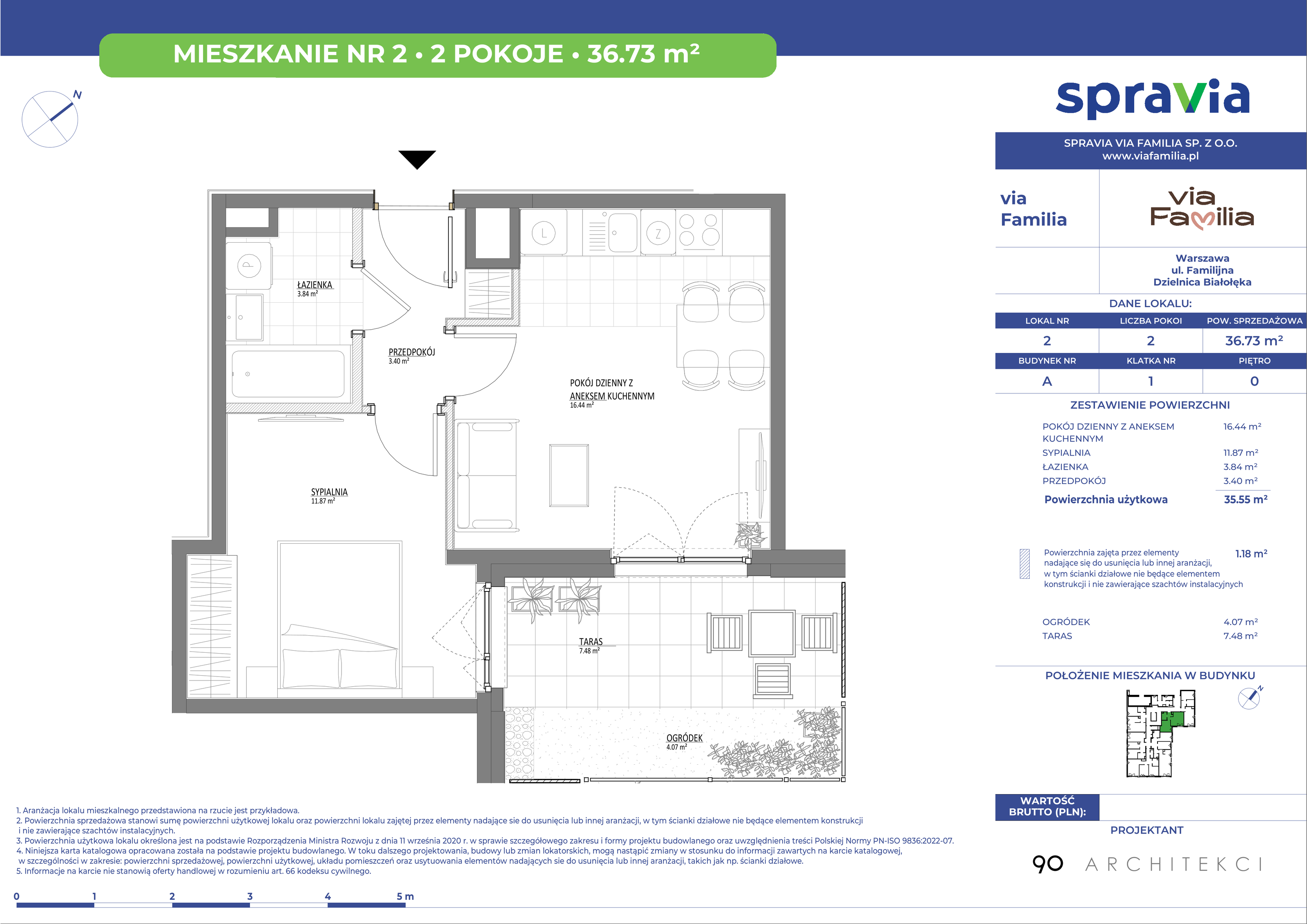 Mieszkanie 36,73 m², parter, oferta nr 2, Via Familia, Warszawa, Białołęka, Żerań, ul. Familijna 9-idx