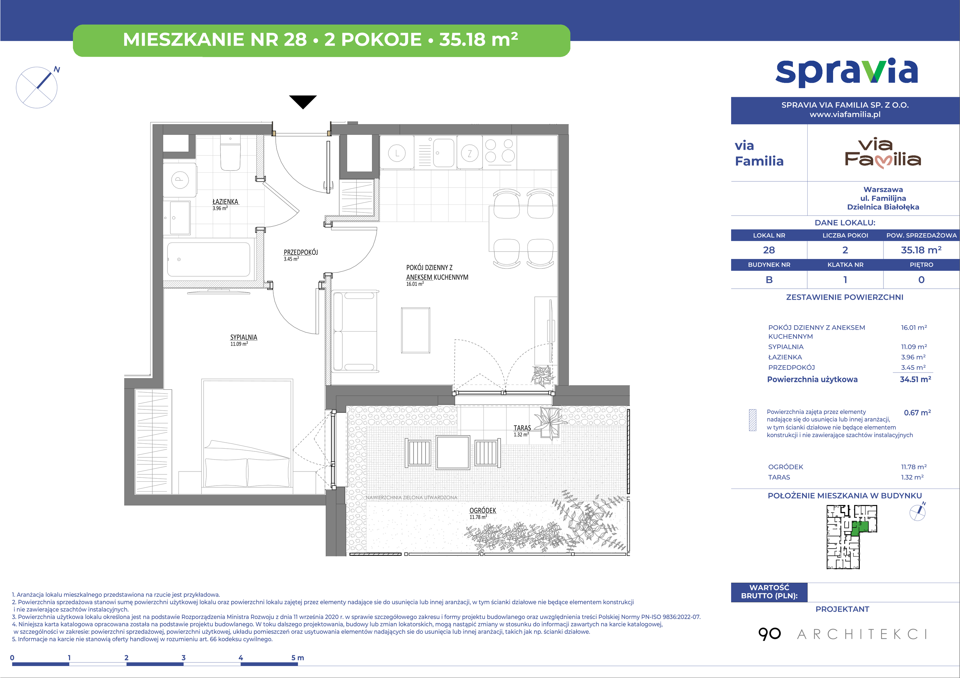 Mieszkanie 35,18 m², parter, oferta nr 28, Via Familia, Warszawa, Białołęka, Żerań, ul. Familijna 9-idx