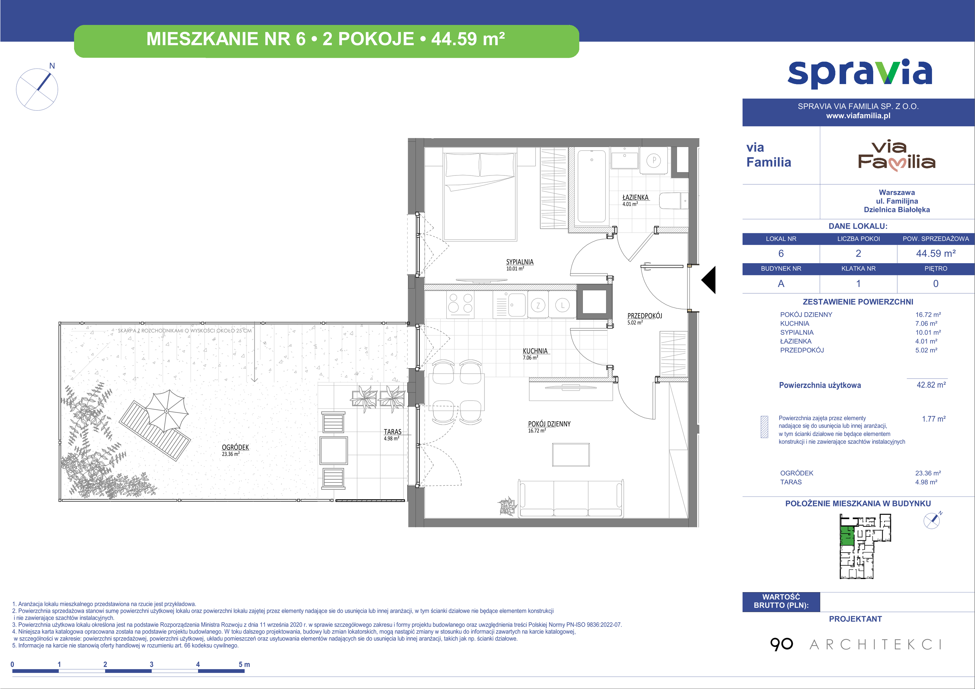 Mieszkanie 44,59 m², parter, oferta nr 6, Via Familia, Warszawa, Białołęka, Żerań, ul. Familijna 9-idx