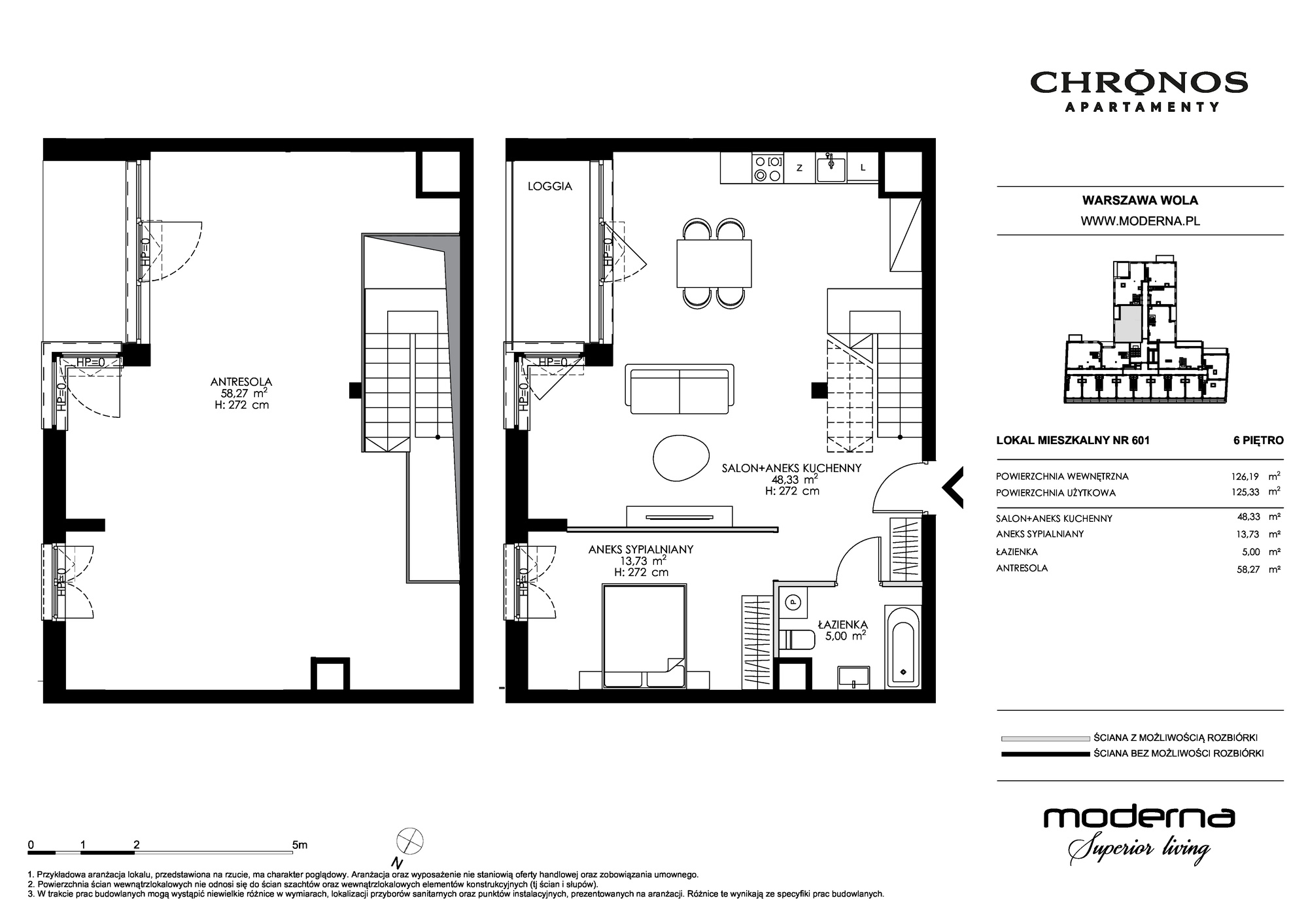 Apartament 125,33 m², piętro 6, oferta nr 601, Chronos na Woli, Warszawa, Wola, Mirów, Al. Solidarności 153-idx