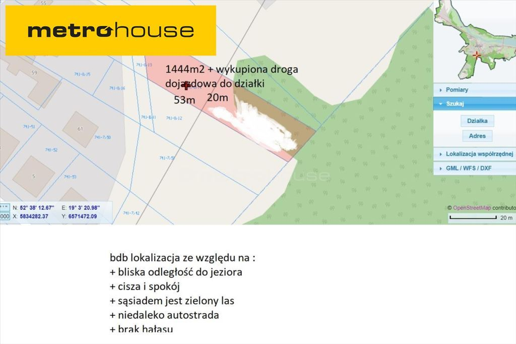 Działka 1 444,00 m², oferta nr , HUSA155, Włocławek-idx