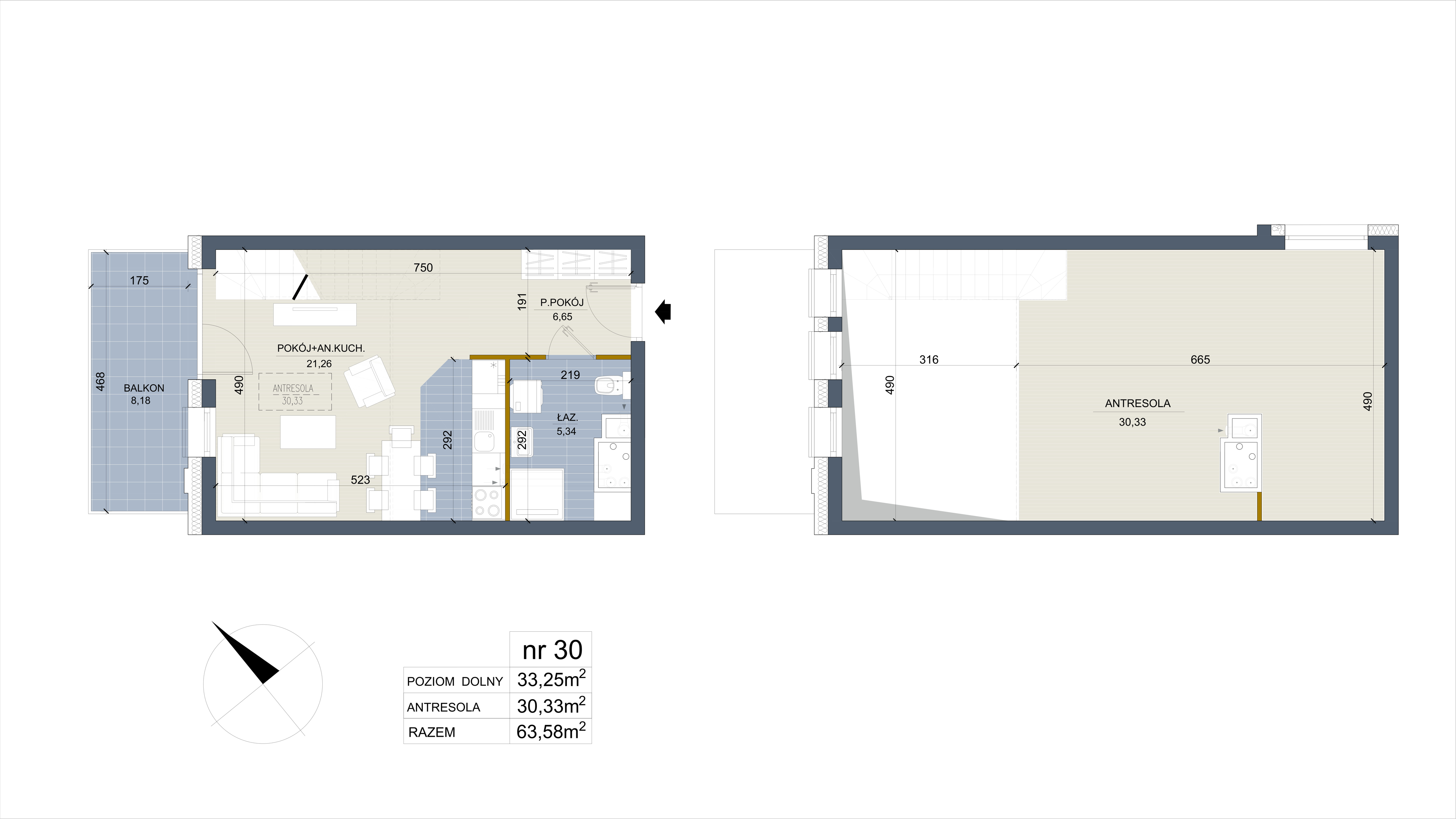 Apartament 33,25 m², piętro 4, oferta nr 30, Apartamenty Łąkowa, Białystok, Bojary, ul. Łąkowa 16-idx