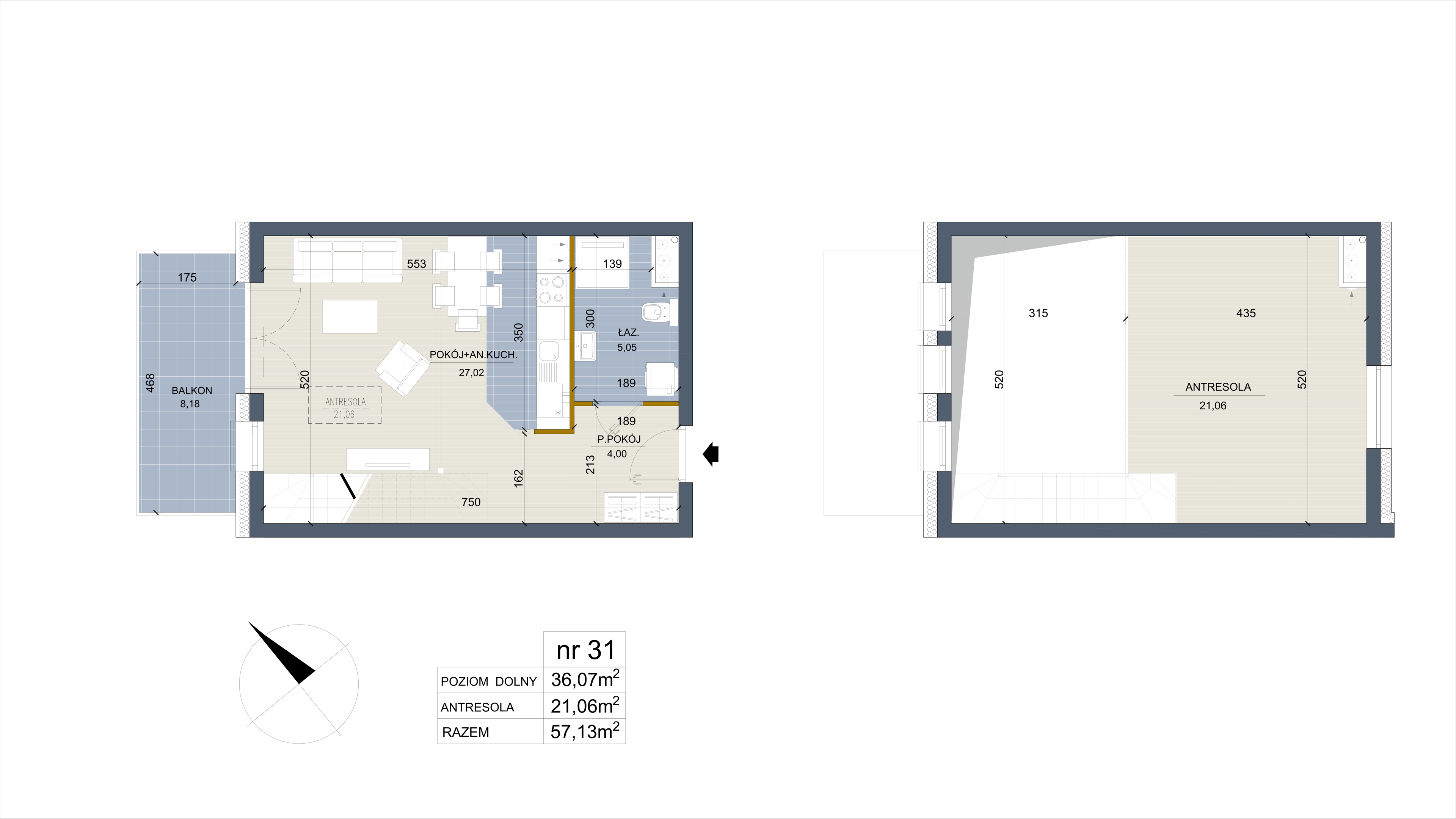 Apartament 36,07 m², piętro 4, oferta nr 31, Apartamenty Łąkowa, Białystok, Bojary, ul. Łąkowa 16-idx