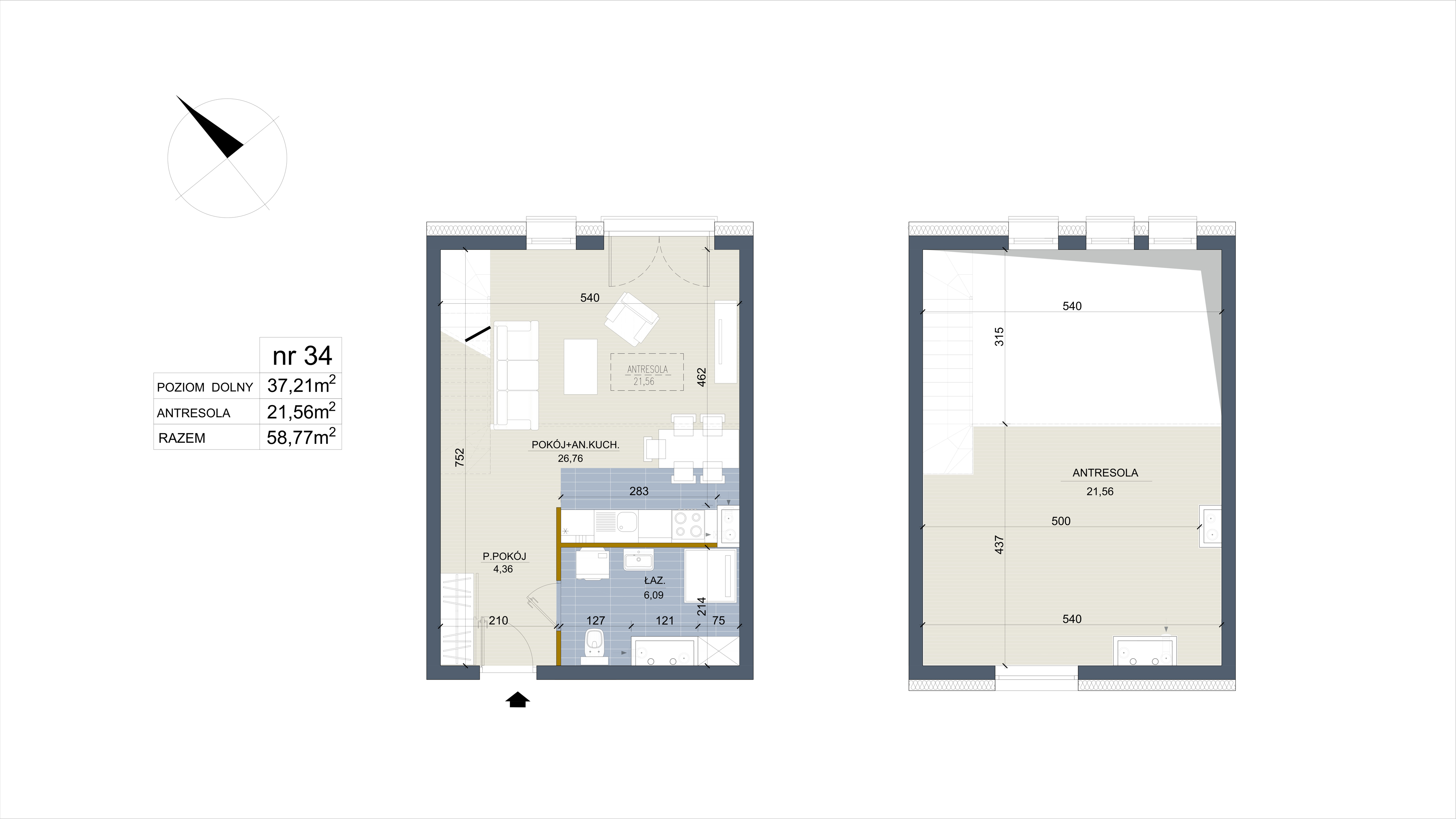 Apartament 37,21 m², piętro 4, oferta nr 34, Apartamenty Łąkowa, Białystok, Bojary, ul. Łąkowa 16-idx