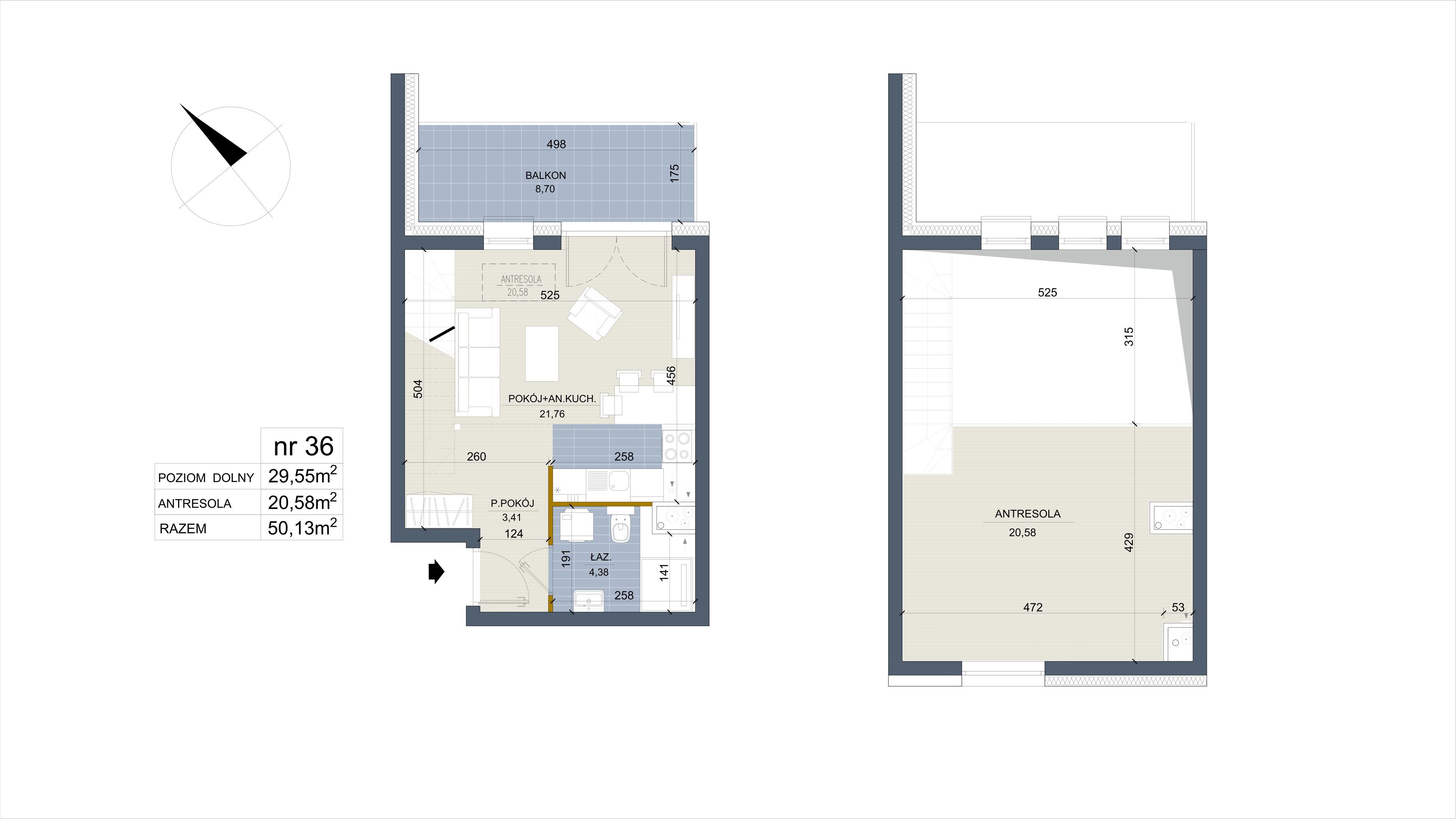 Apartament 29,55 m², piętro 4, oferta nr 36, Apartamenty Łąkowa, Białystok, Bojary, ul. Łąkowa 16-idx