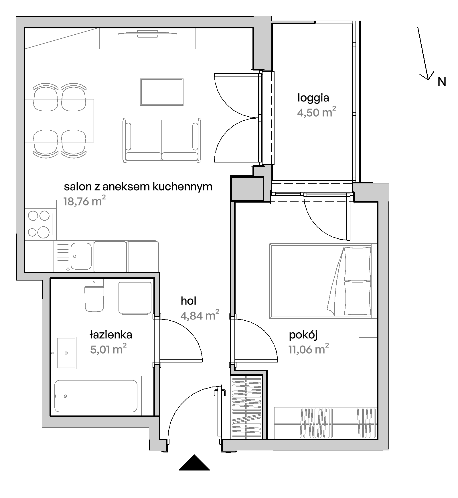 Mieszkanie 39,67 m², piętro 3, oferta nr A/03/042 , Unii Lubelskiej Vita, Poznań, Nowe Miasto, Starołęka, ul. Unii Lubelskiej 10-idx