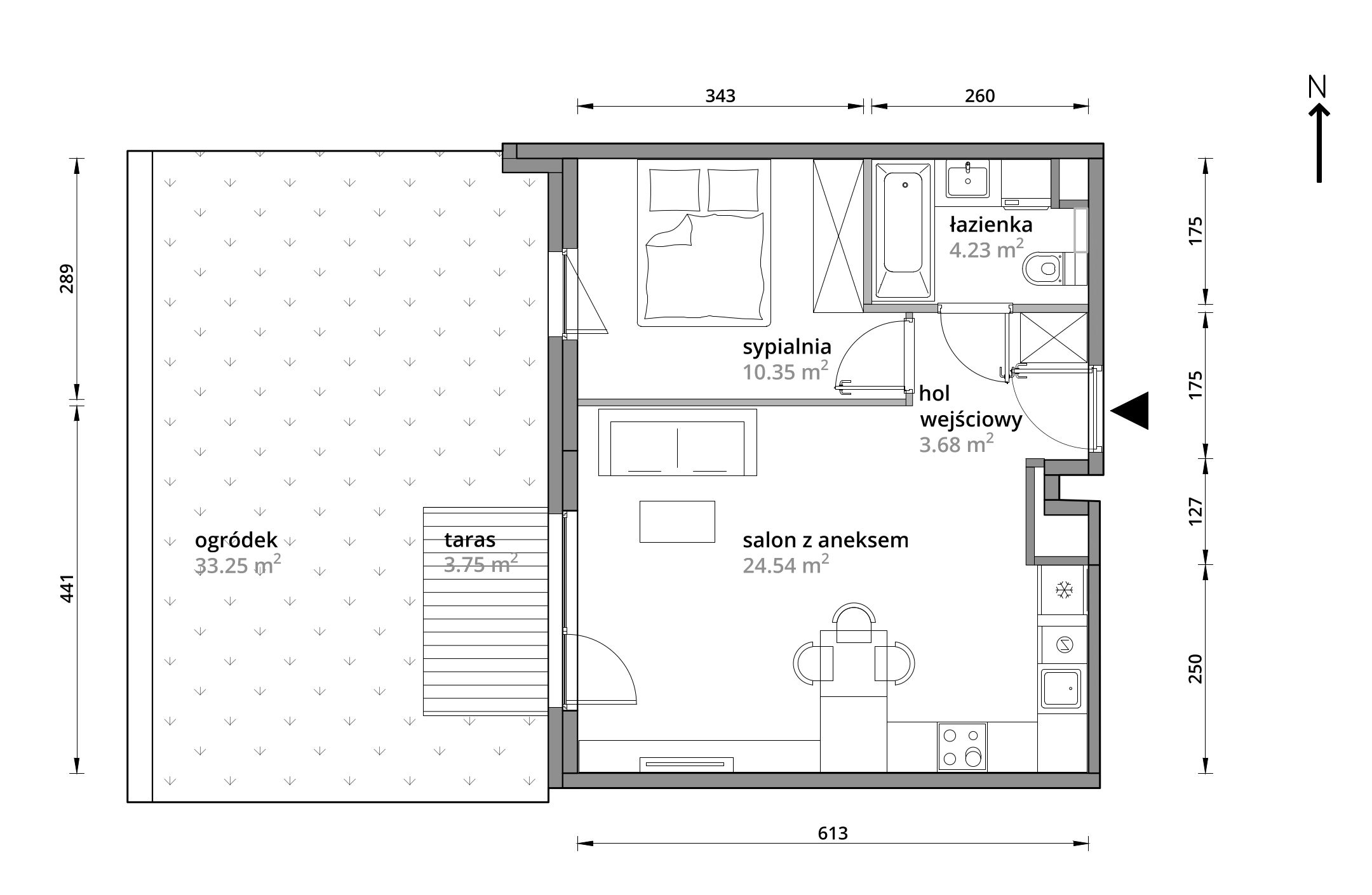 Mieszkanie 42,80 m², parter, oferta nr A/095, Aleje Praskie etap III, Warszawa, Praga Południe, Kamionek, ul. Podskarbińska 32/34-idx