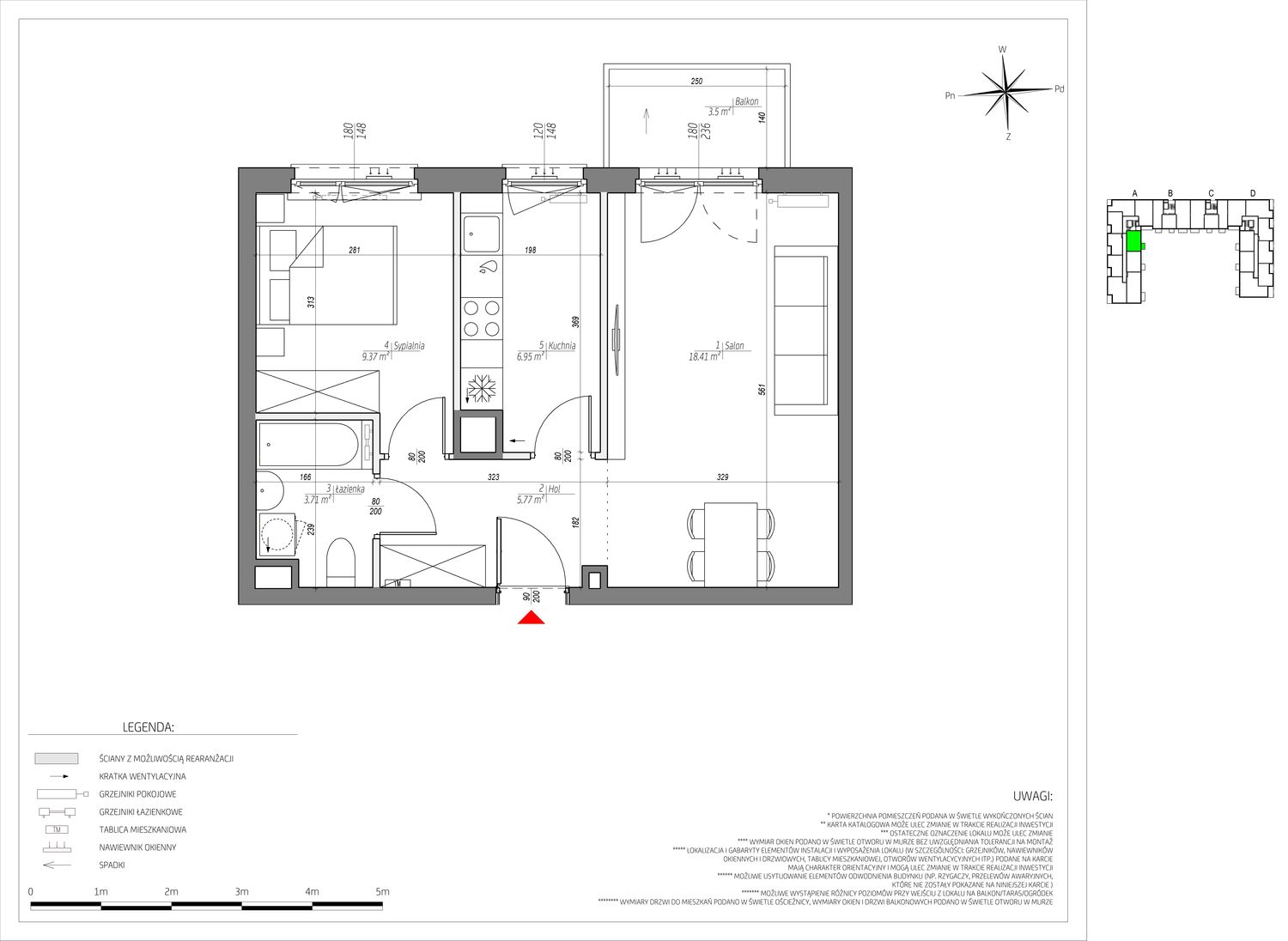 Mieszkanie 44,21 m², piętro 4, oferta nr C/037/M, City Vibe, Kraków, Podgórze, Płaszów, ul. Myśliwska-idx