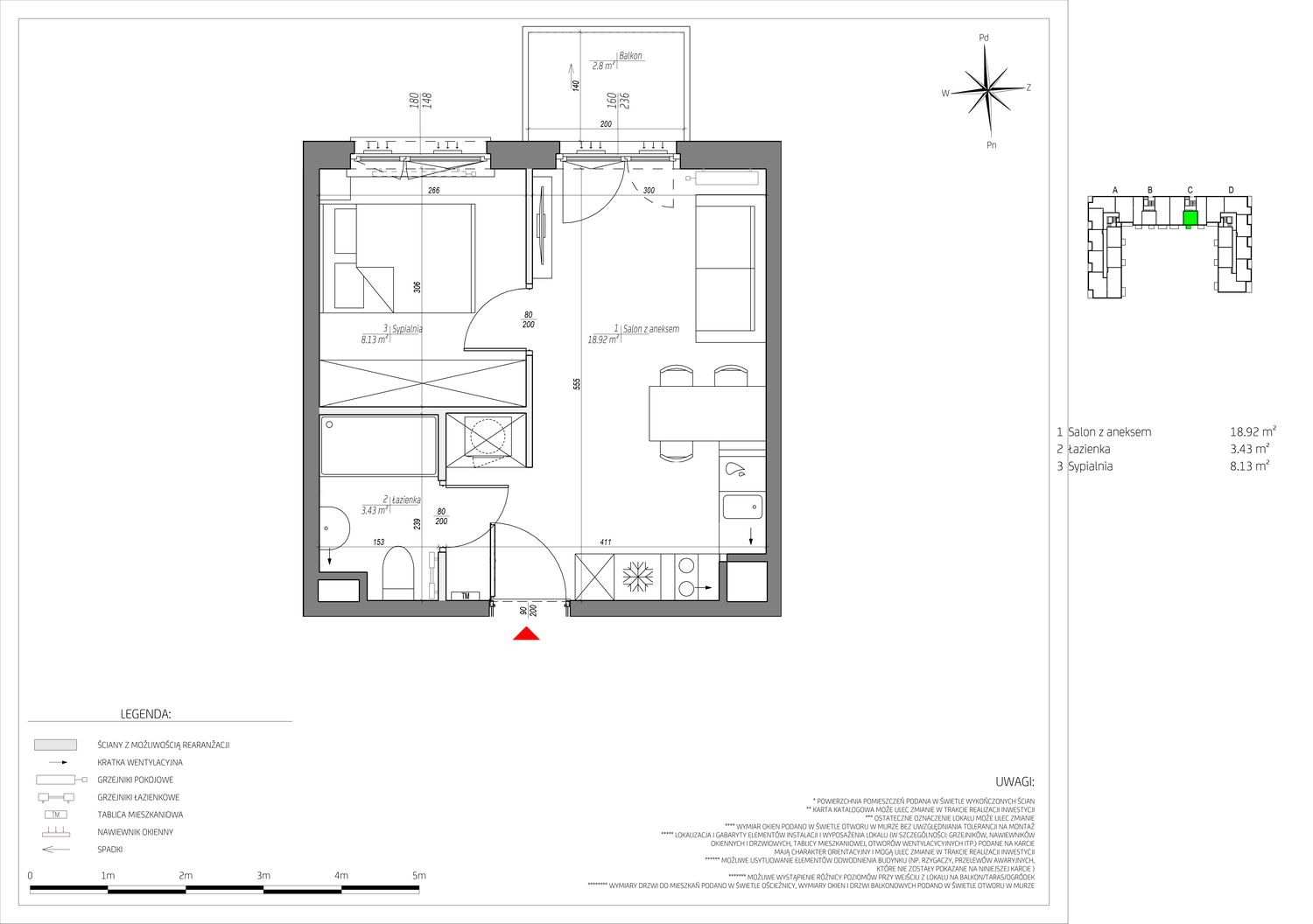 Mieszkanie 30,48 m², piętro 5, oferta nr C/088/M, City Vibe, Kraków, Podgórze, Płaszów, ul. Myśliwska-idx