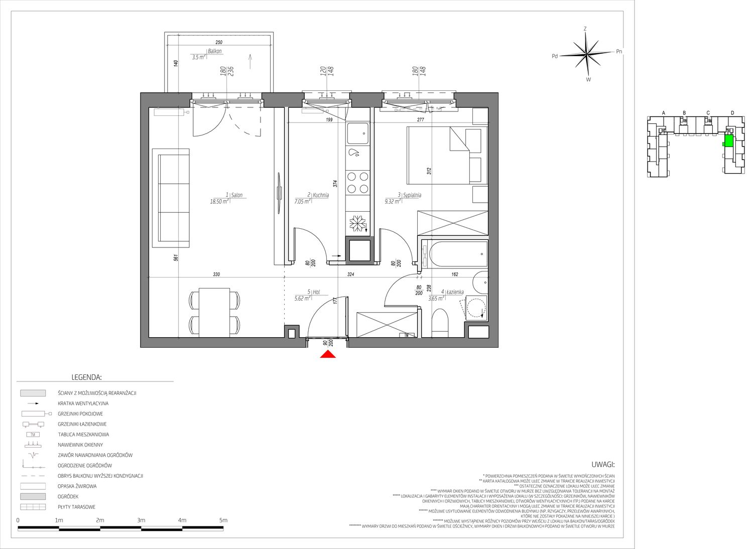 Mieszkanie 44,14 m², piętro 4, oferta nr C/129/M, City Vibe, Kraków, Podgórze, Płaszów, ul. Myśliwska-idx