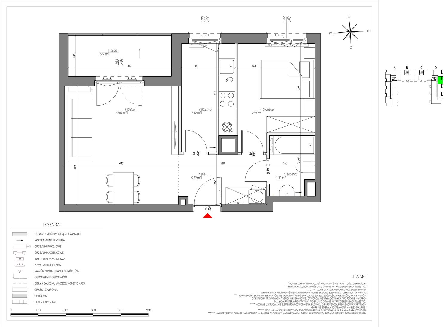 Mieszkanie 44,16 m², piętro 5, oferta nr C/132/M, City Vibe, Kraków, Podgórze, Płaszów, ul. Myśliwska-idx