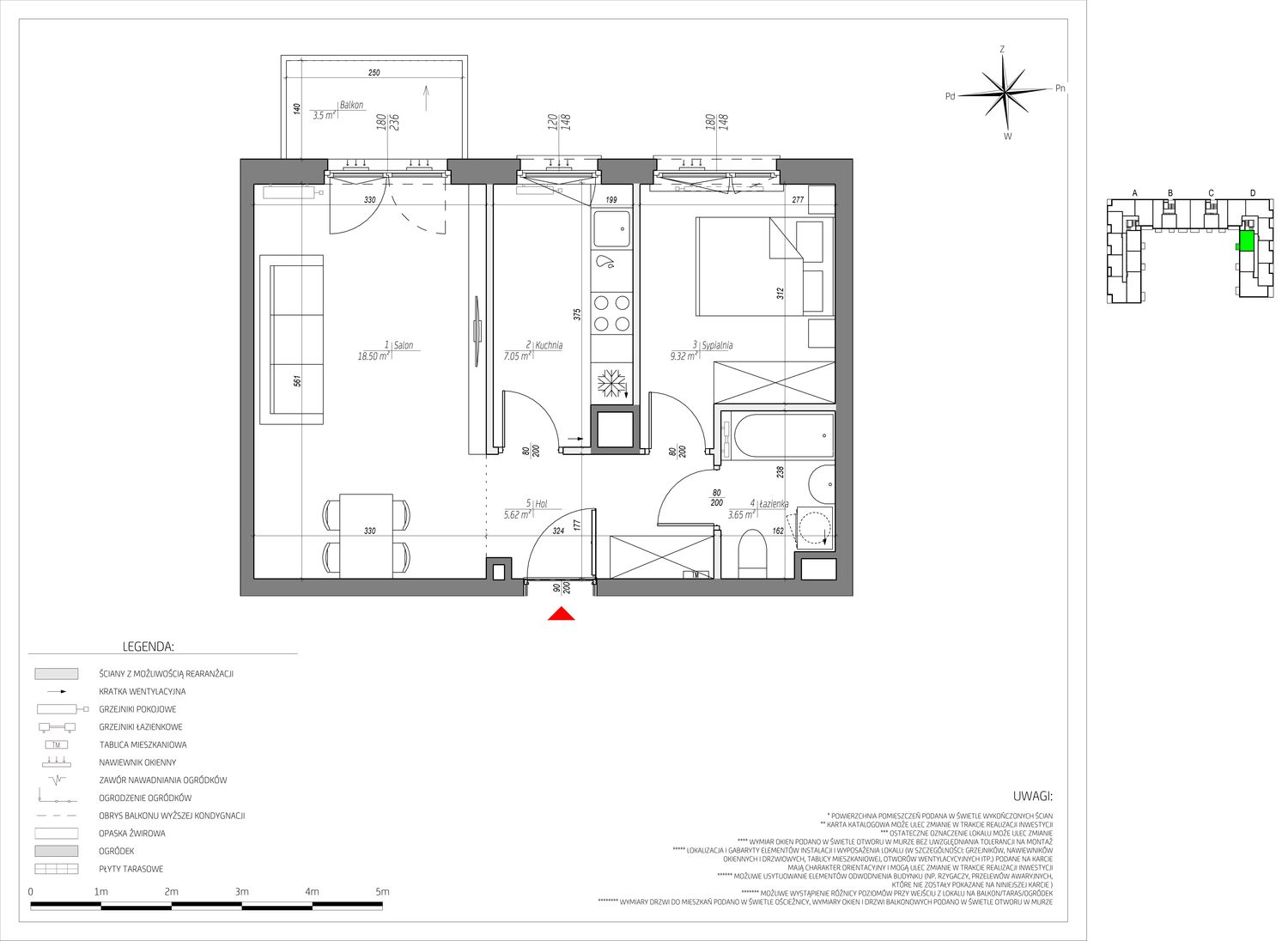 Mieszkanie 44,14 m², piętro 5, oferta nr C/137/M, City Vibe, Kraków, Podgórze, Płaszów, ul. Myśliwska-idx