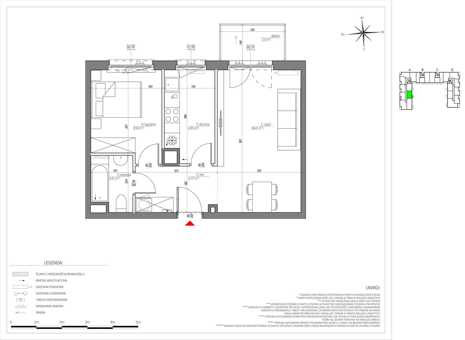 Mieszkanie 44,13 m², piętro 5, oferta nr D/047/M, City Vibe, Kraków, Podgórze, Płaszów, ul. Myśliwska-idx