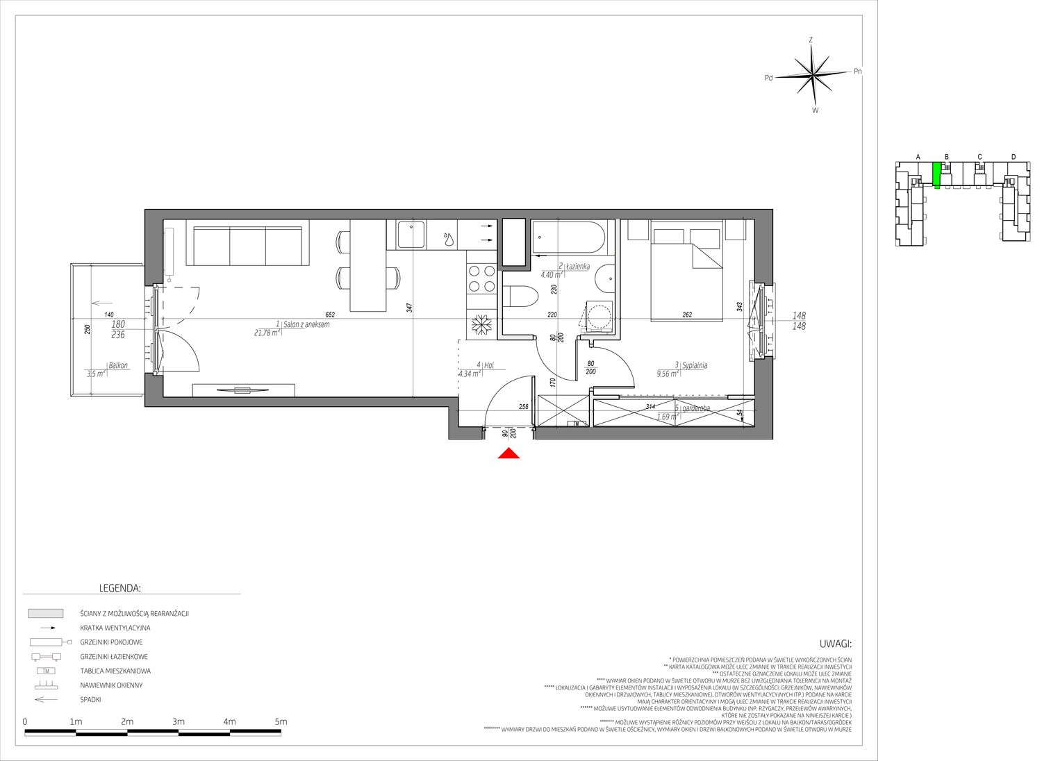 Mieszkanie 41,77 m², piętro 5, oferta nr D/069/M, City Vibe, Kraków, Podgórze, Płaszów, ul. Myśliwska-idx