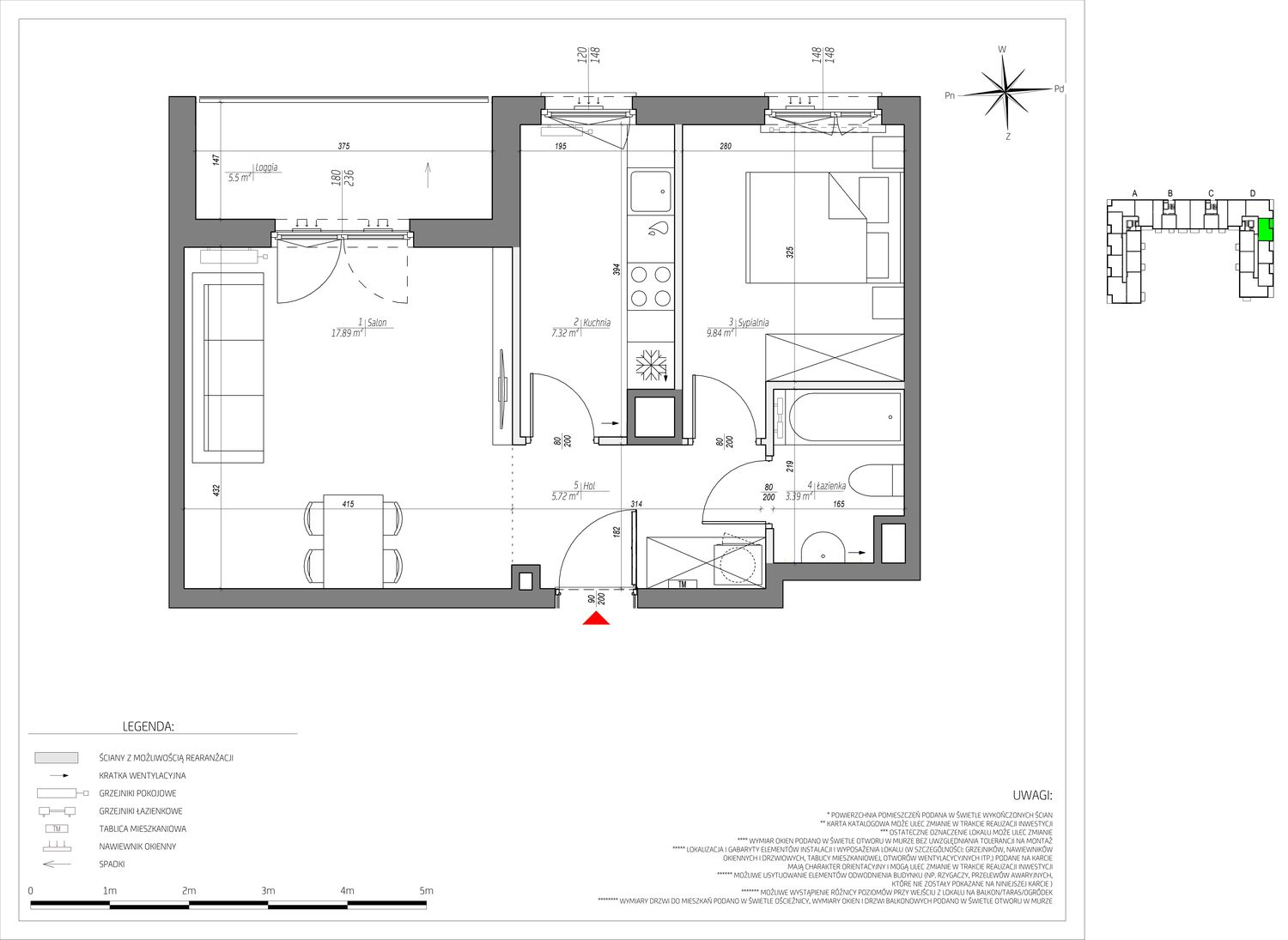 Mieszkanie 44,16 m², piętro 2, oferta nr D/108/M, City Vibe, Kraków, Podgórze, Płaszów, ul. Myśliwska-idx