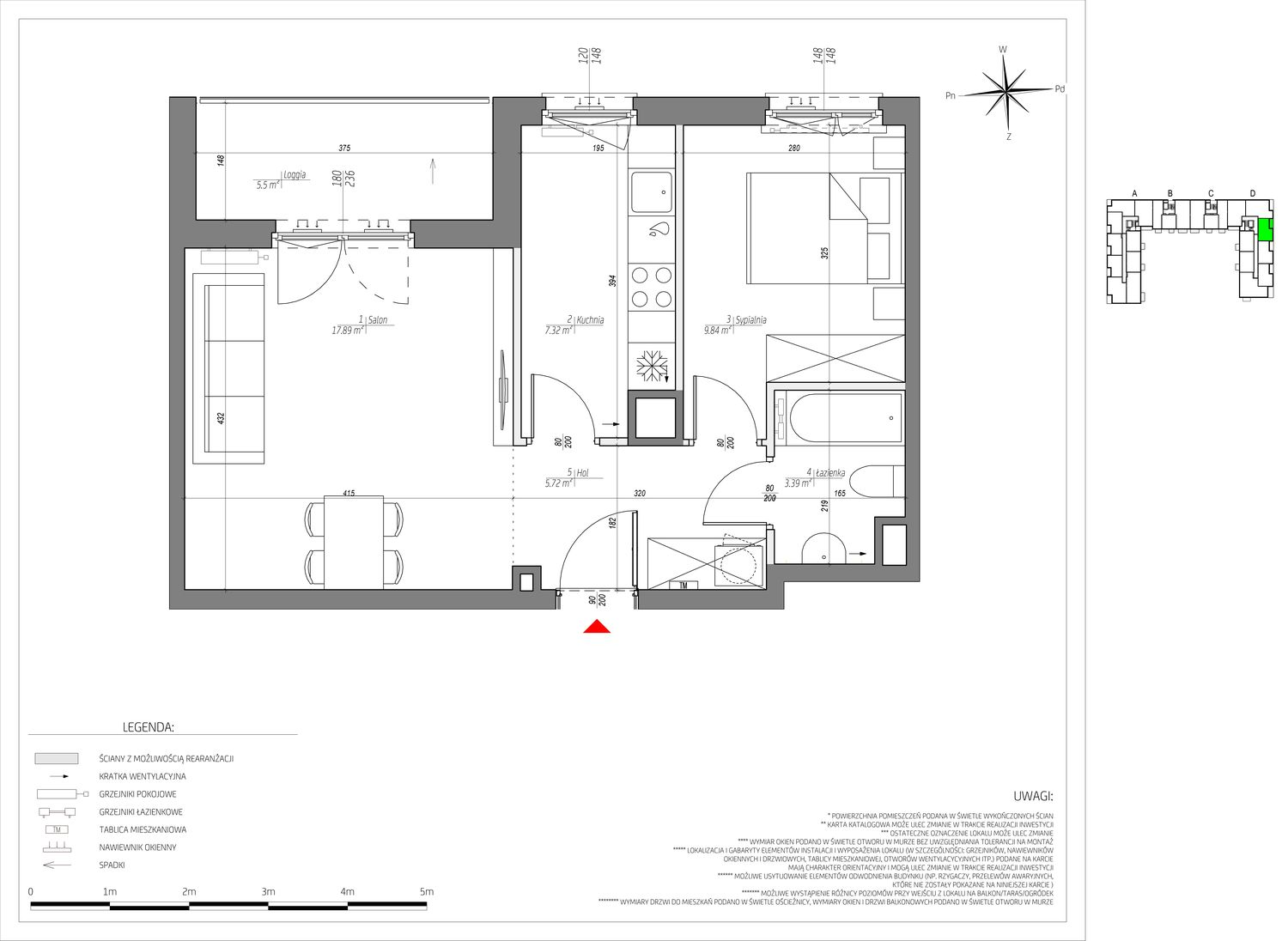 Mieszkanie 44,16 m², piętro 3, oferta nr D/116/M, City Vibe, Kraków, Podgórze, Płaszów, ul. Myśliwska-idx